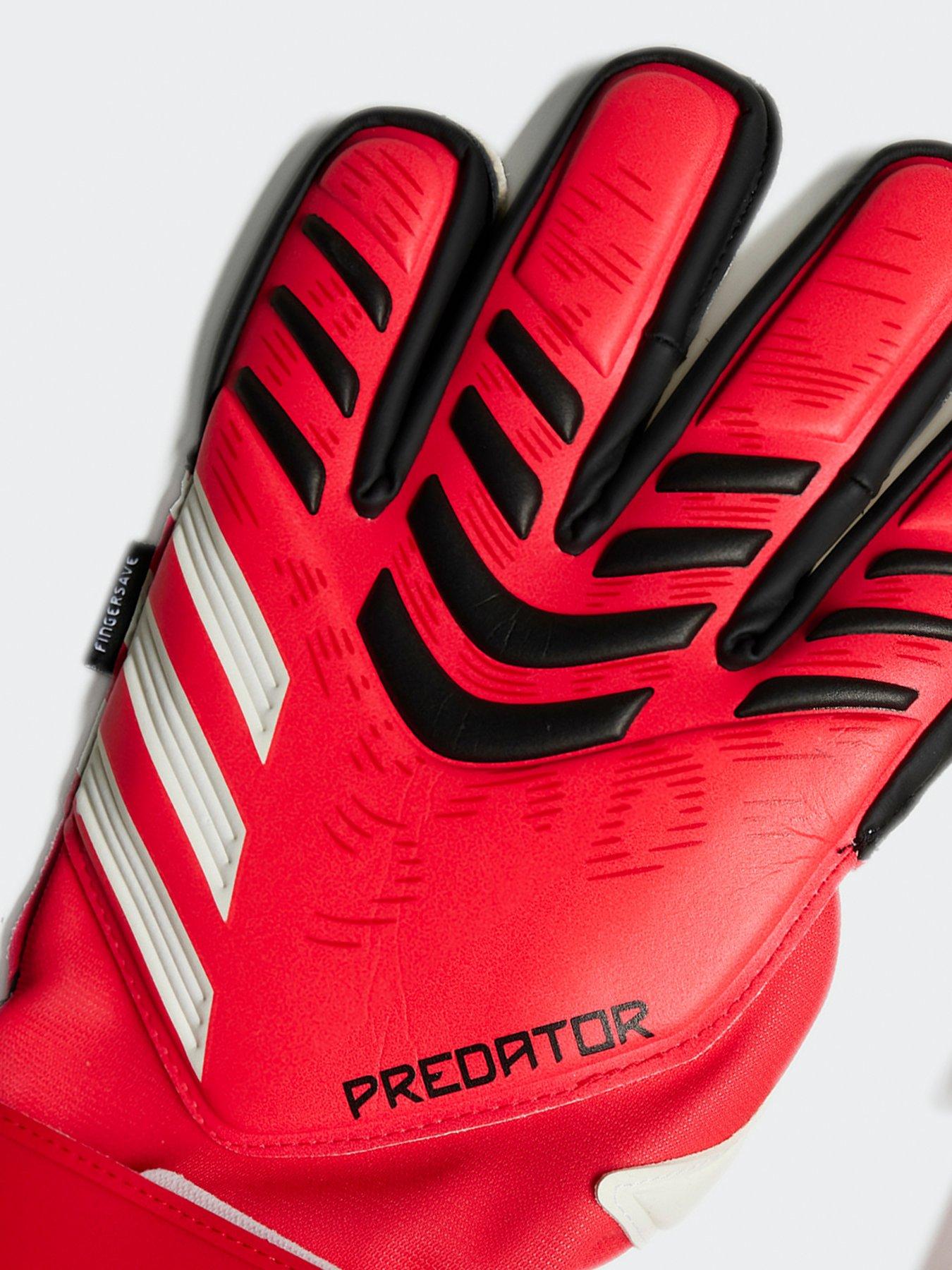 Image 2 of 2 of adidas Mens Predator Training Finger Save Goal Keeping Gloves - Red