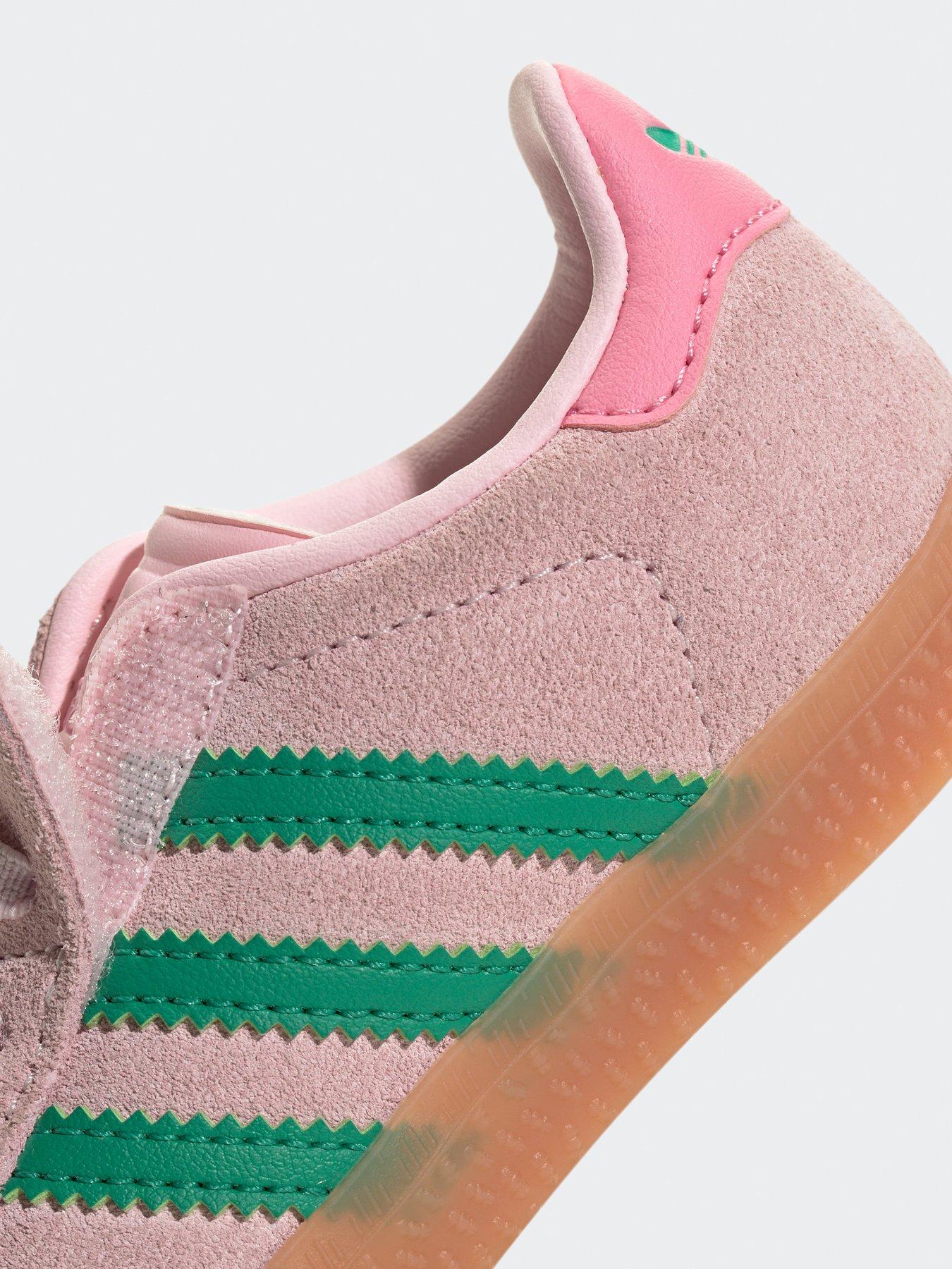 adidas Originals Infant Unisex Gazelle Comfort Closure Elastic Laces Shoes  Kids - Pink | Littlewoods