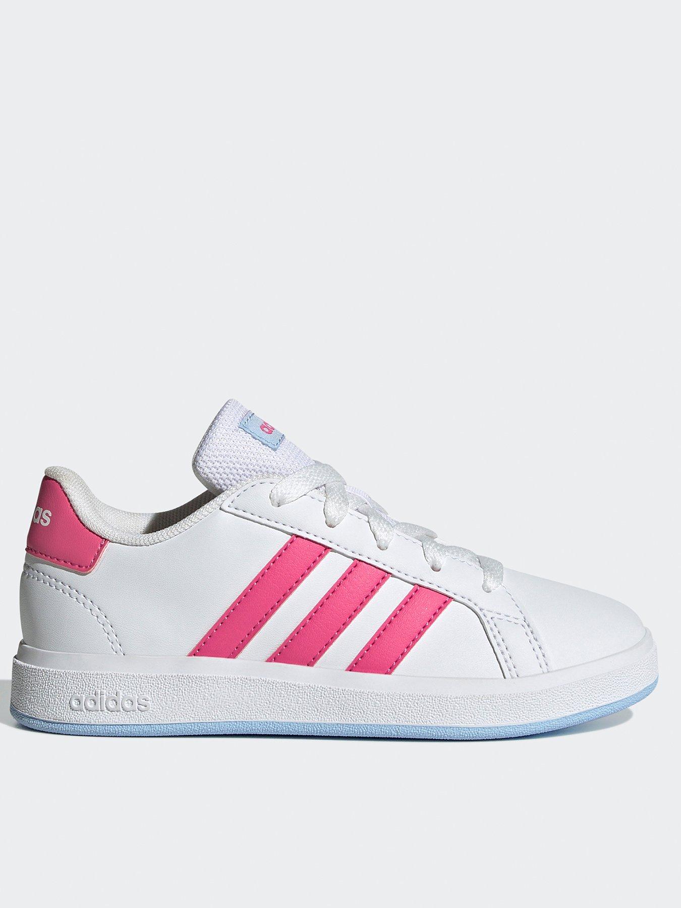 adidas Sportswear Kids Unisex Grand Court Lifestyle Tennis Lace-Up Shoes - White