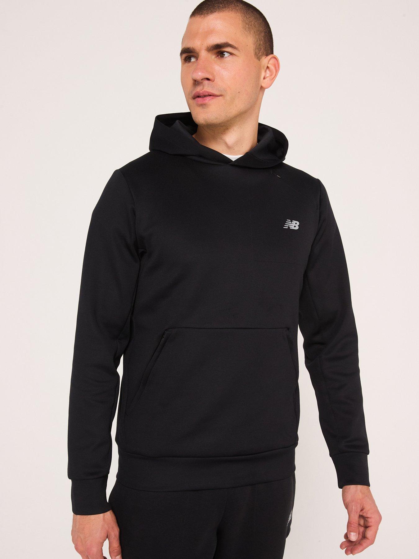 Image 1 of 5 of New Balance Mens Running Tech Knit Hoodie - Black