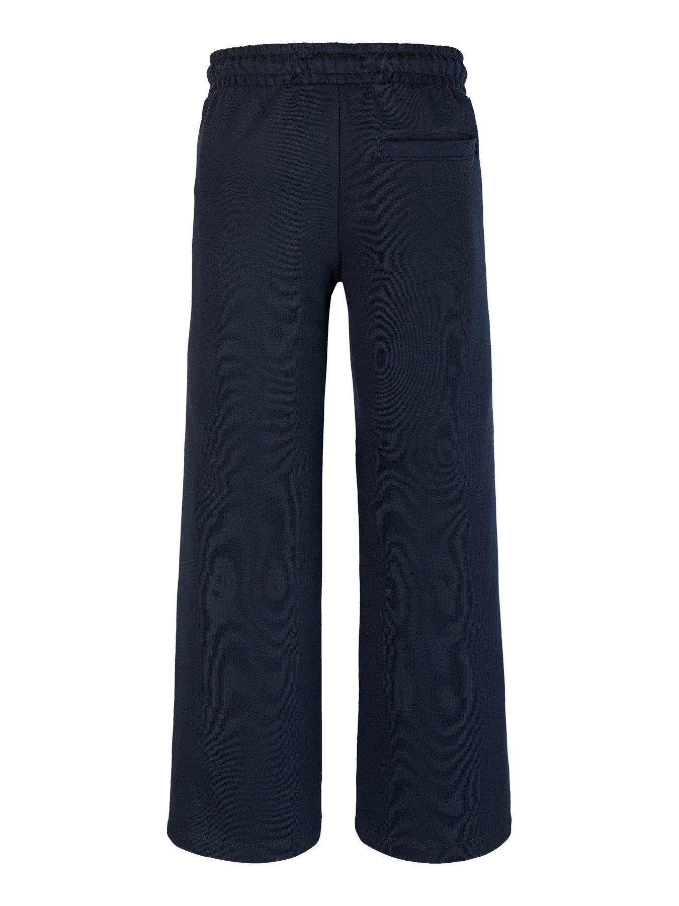  image of tommy-hilfiger-girls-flag-wide-sweatpants-navy