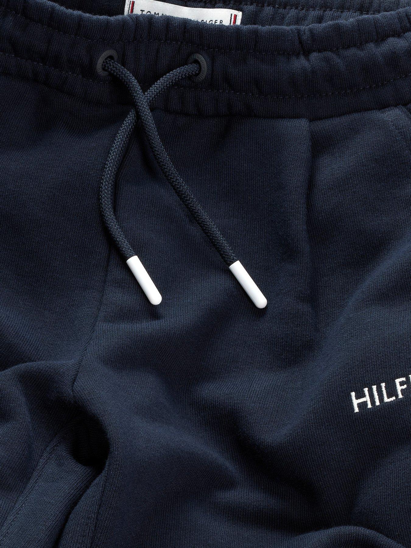 image of tommy-hilfiger-girls-flag-wide-sweatpants-navy