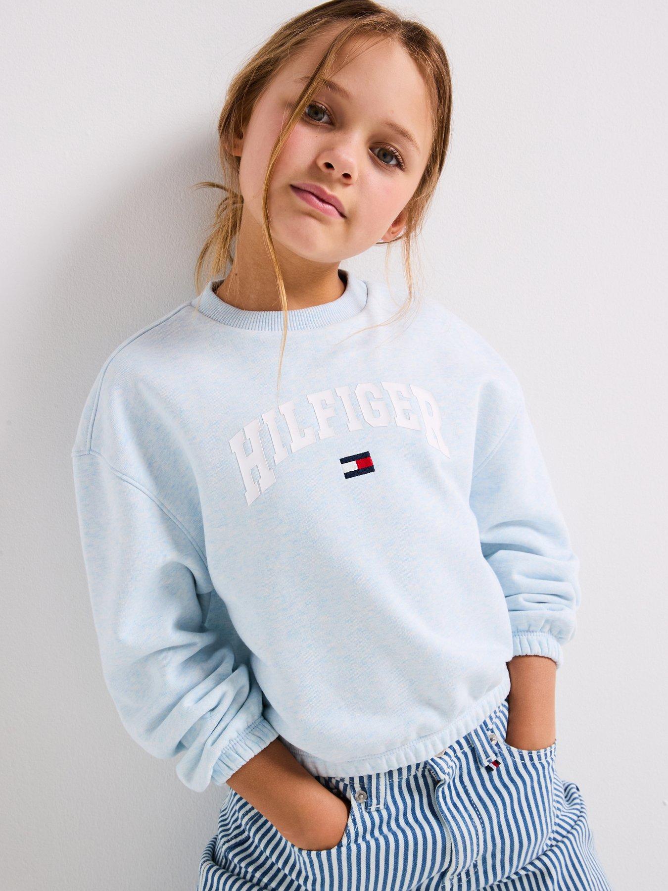  image of tommy-hilfiger-girls-varsity-sweatshirt-blue
