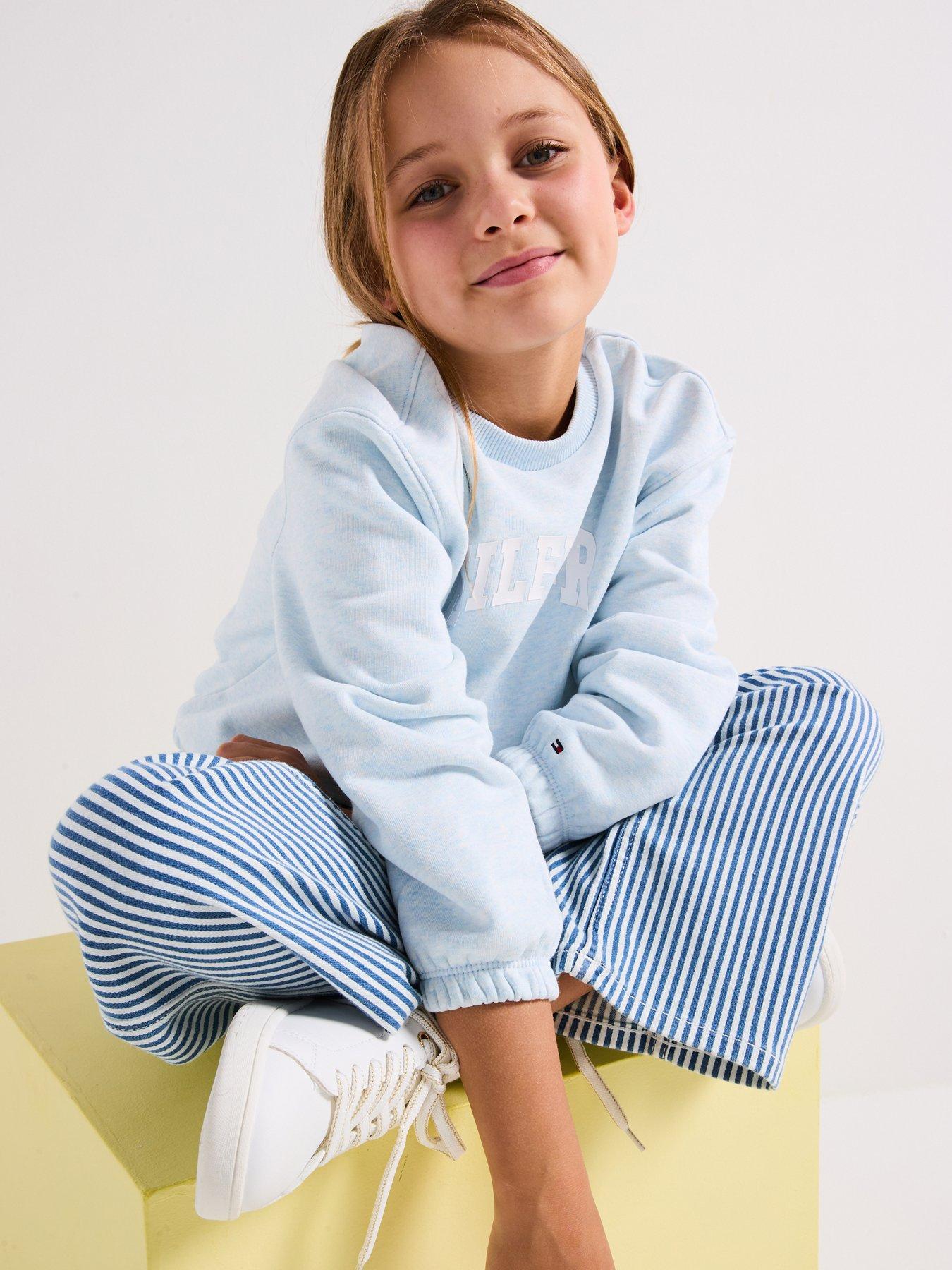  image of tommy-hilfiger-girls-varsity-sweatshirt-blue