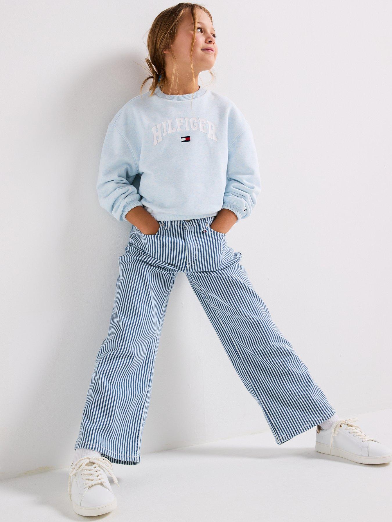  image of tommy-hilfiger-girls-varsity-sweatshirt-blue