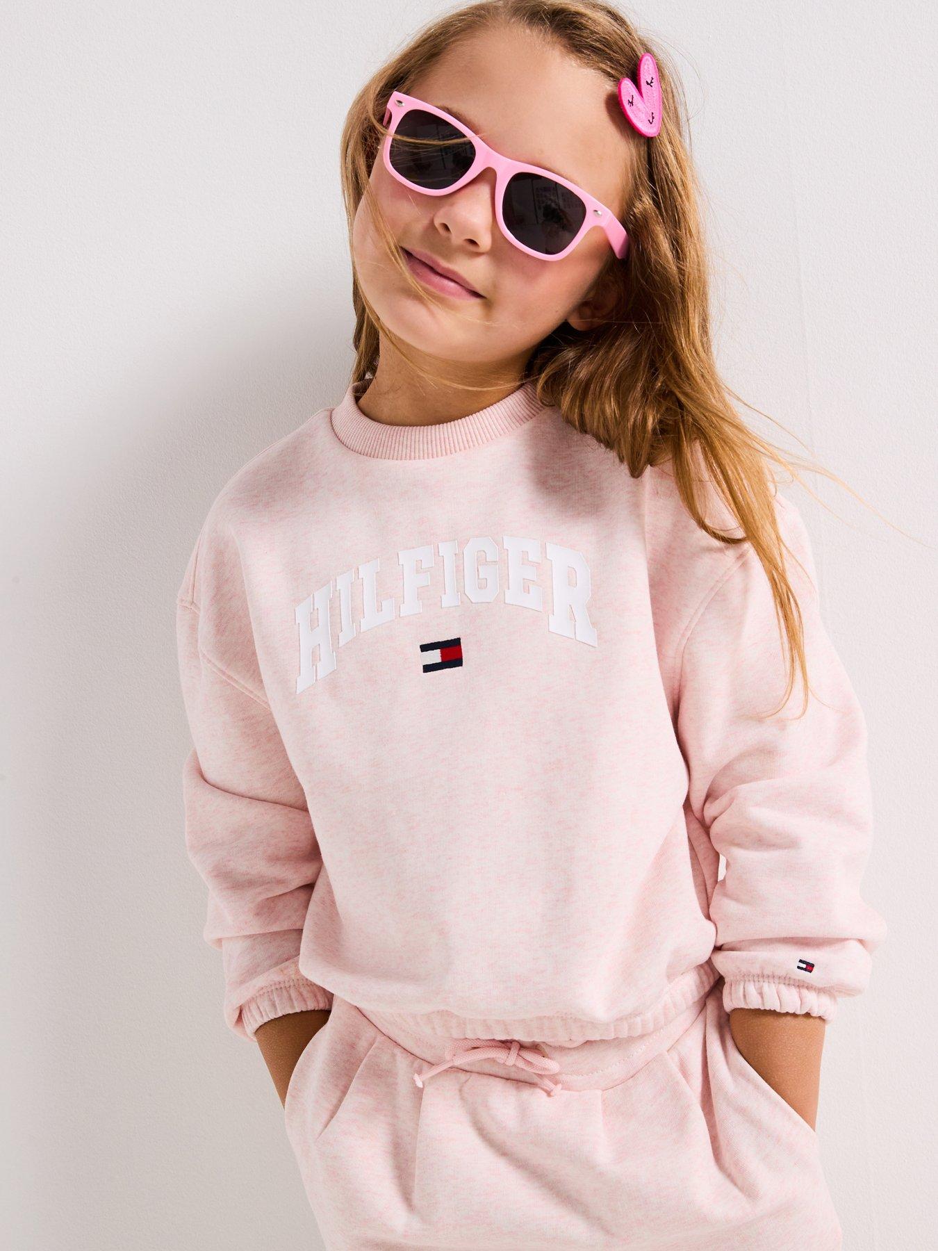  image of tommy-hilfiger-girls-varsity-sweatshirt-light-pink