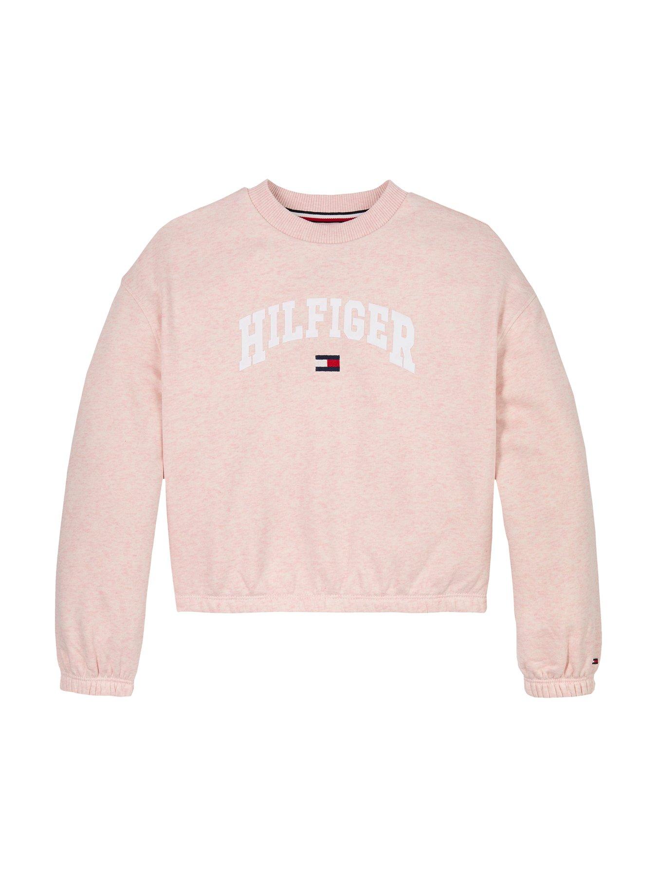  image of tommy-hilfiger-girls-varsity-sweatshirt-light-pink
