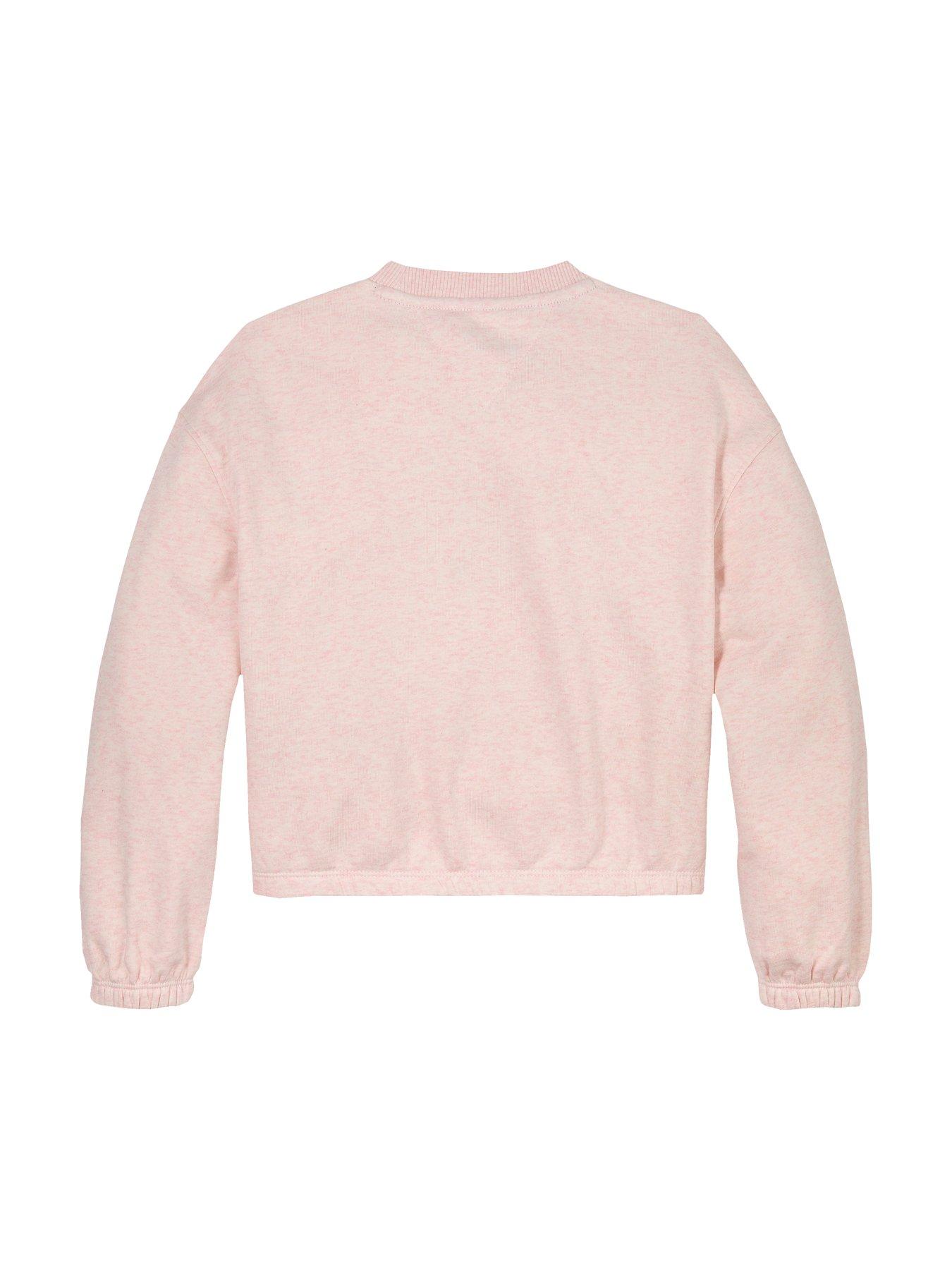  image of tommy-hilfiger-girls-varsity-sweatshirt-light-pink
