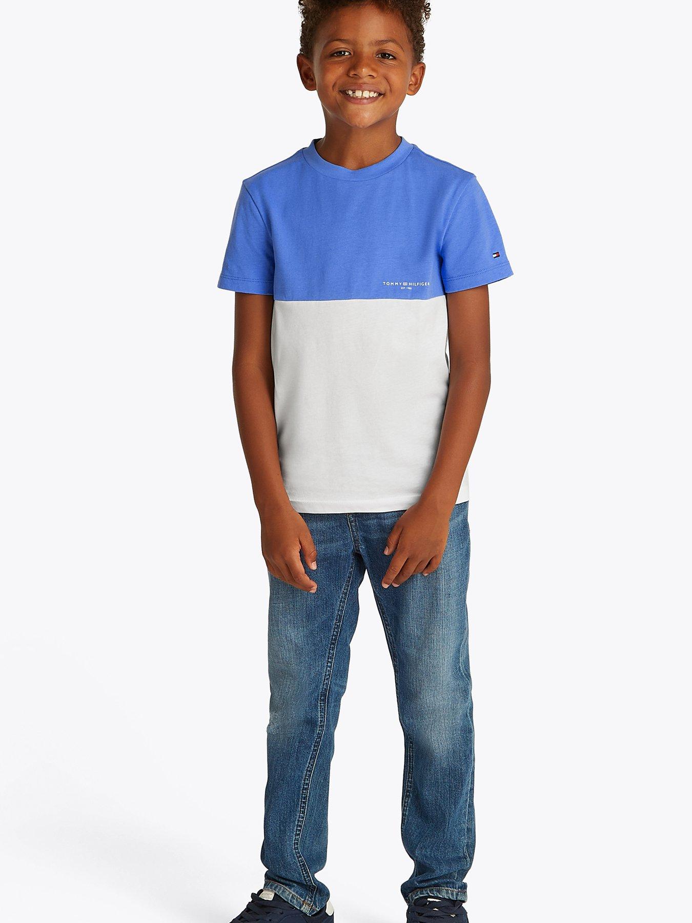 Tommy Hilfiger Boys Mini Corp Colourblock Short Sleeve T-Shirt - Multi