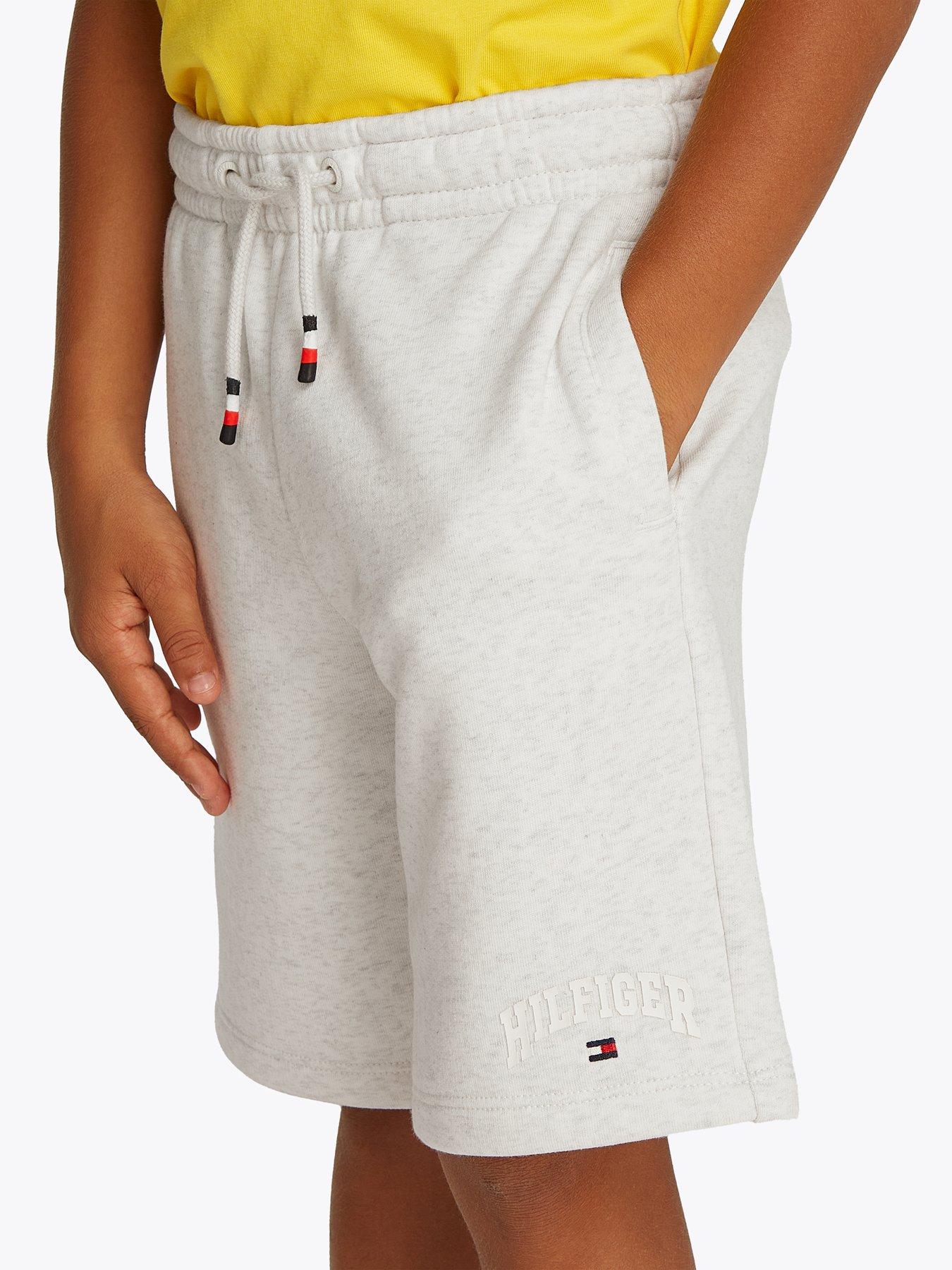 stillFront image of tommy-hilfiger-boys-varsity-sweat-short-grey