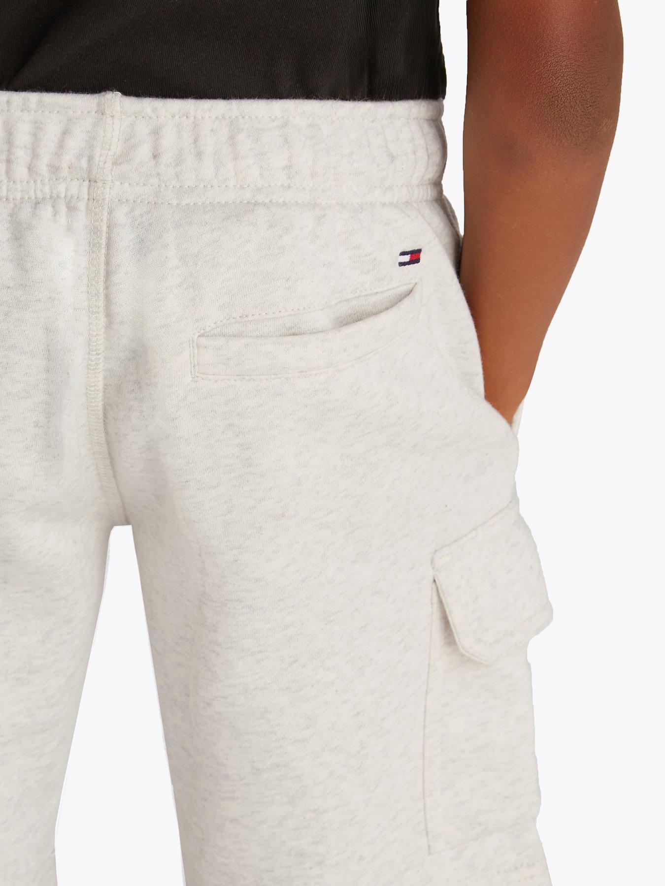  image of tommy-hilfiger-boys-cargo-sweatshort-grey