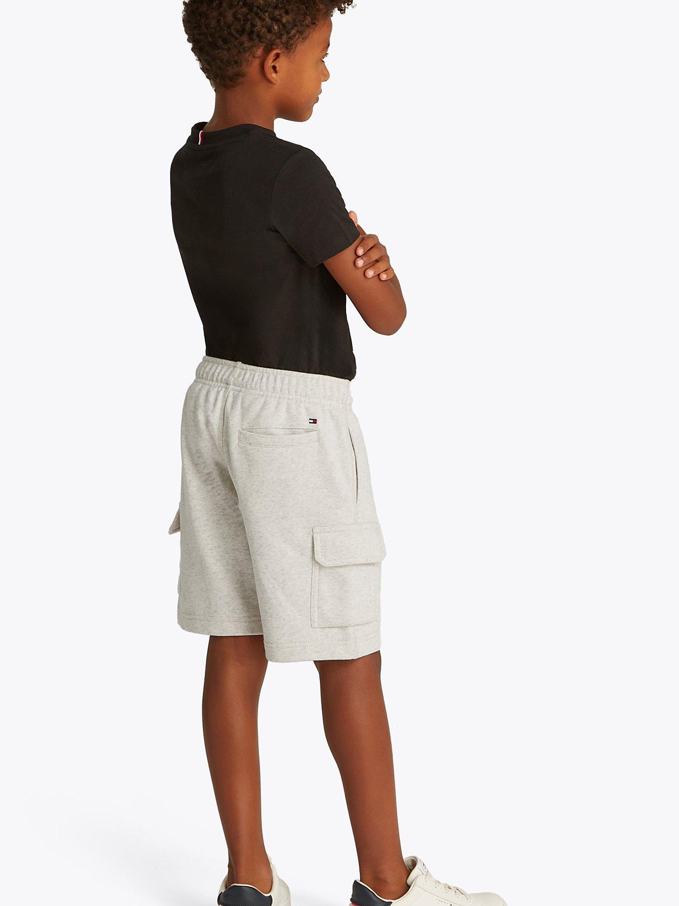  image of tommy-hilfiger-boys-cargo-sweatshort-grey