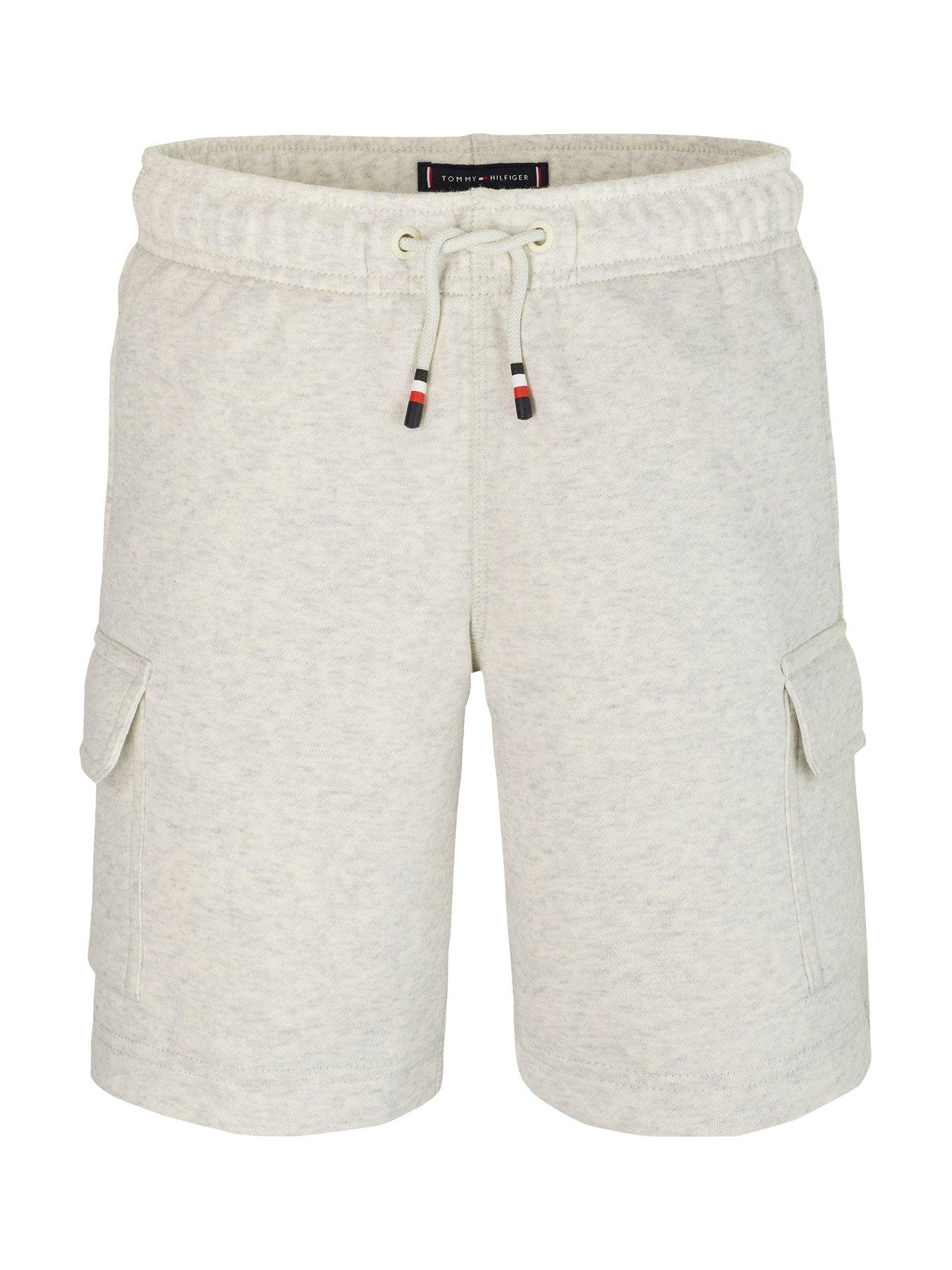 image of tommy-hilfiger-boys-cargo-sweatshort-grey