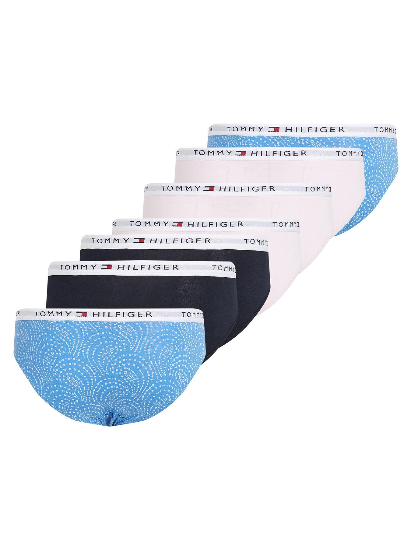  image of tommy-hilfiger-girls-7-pack-print-bikini-brief-multi