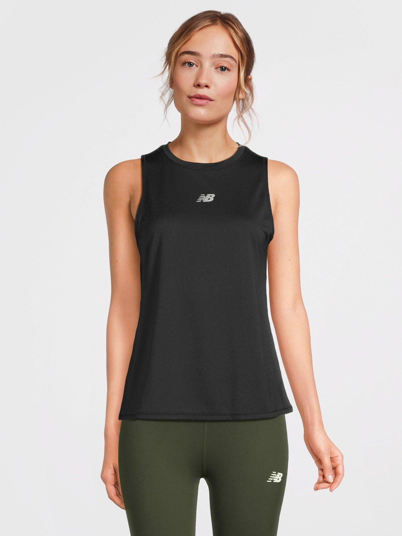 undefined Womens Running Jacquard Slim Tank - Black