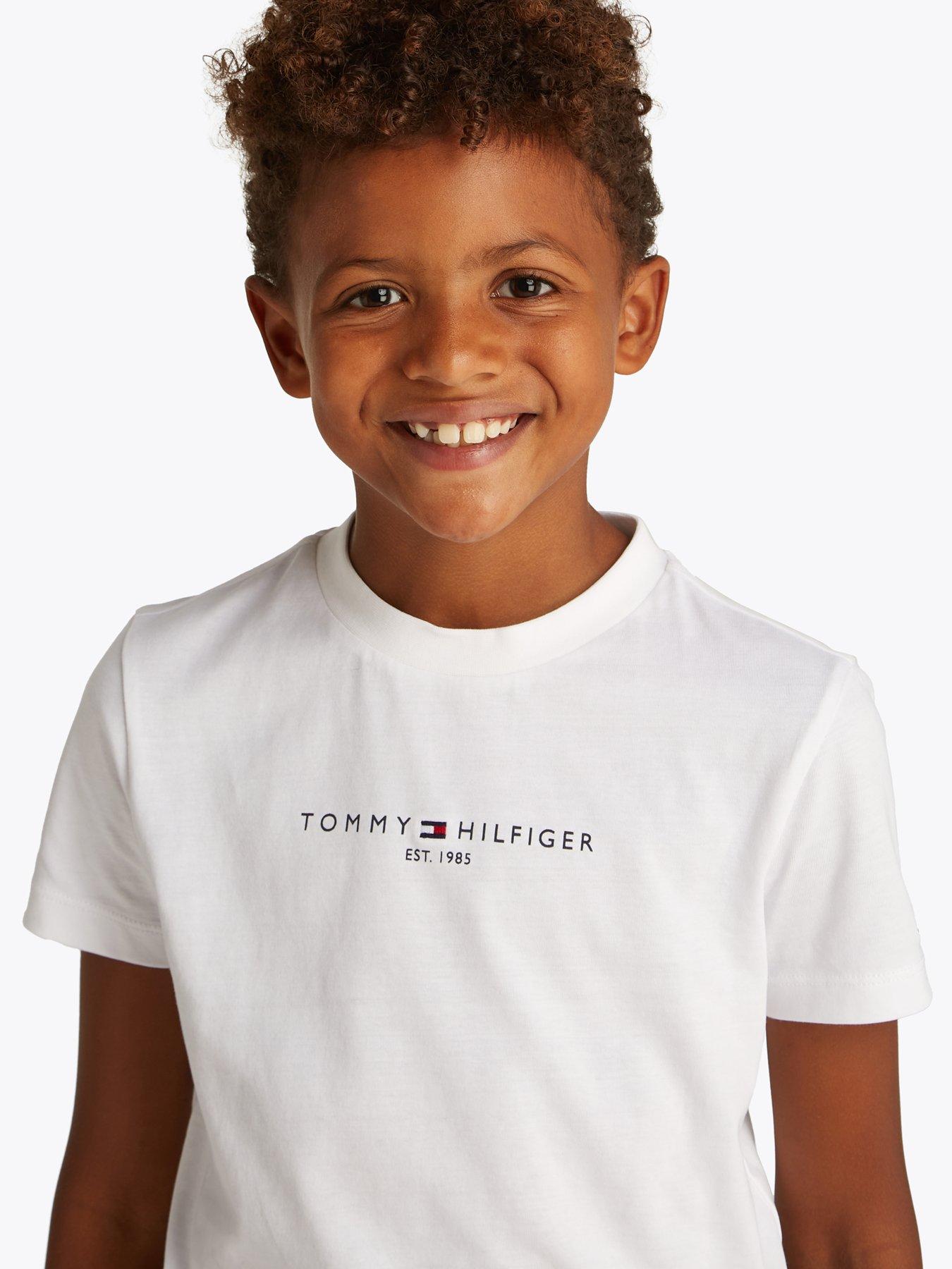  image of tommy-hilfiger-boys-short-sleeve-t-shirt-and-cargo-short-set-multi