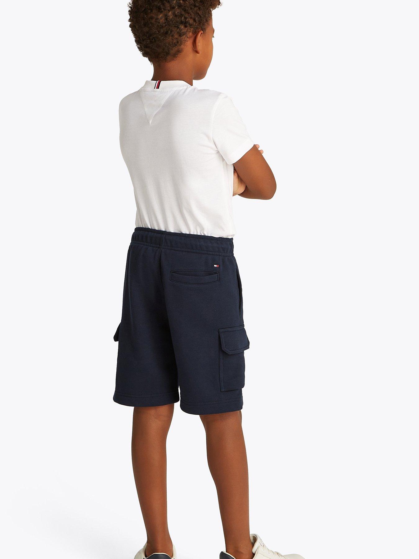  image of tommy-hilfiger-boys-short-sleeve-t-shirt-and-cargo-short-set-multi