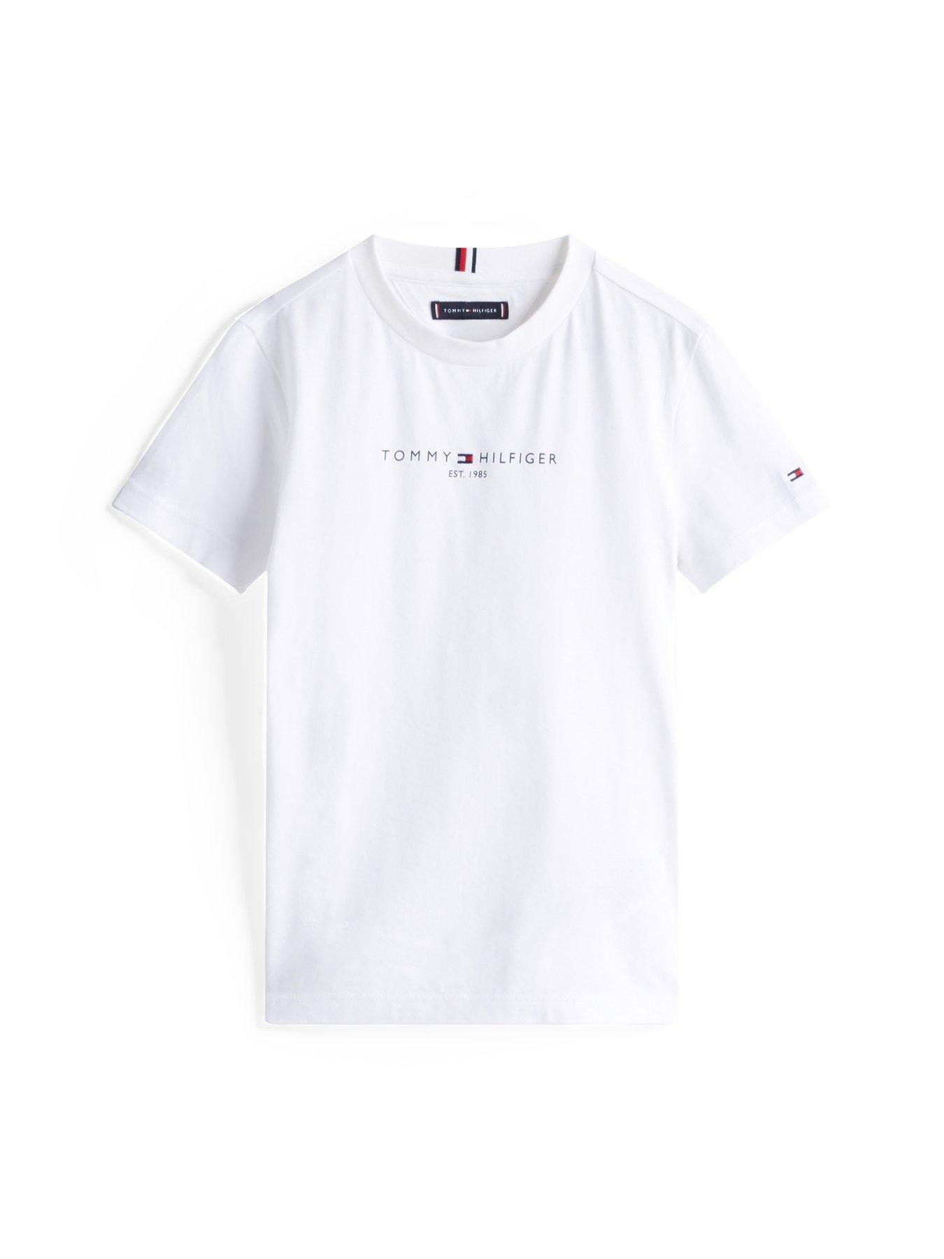  image of tommy-hilfiger-boys-short-sleeve-t-shirt-and-cargo-short-set-multi