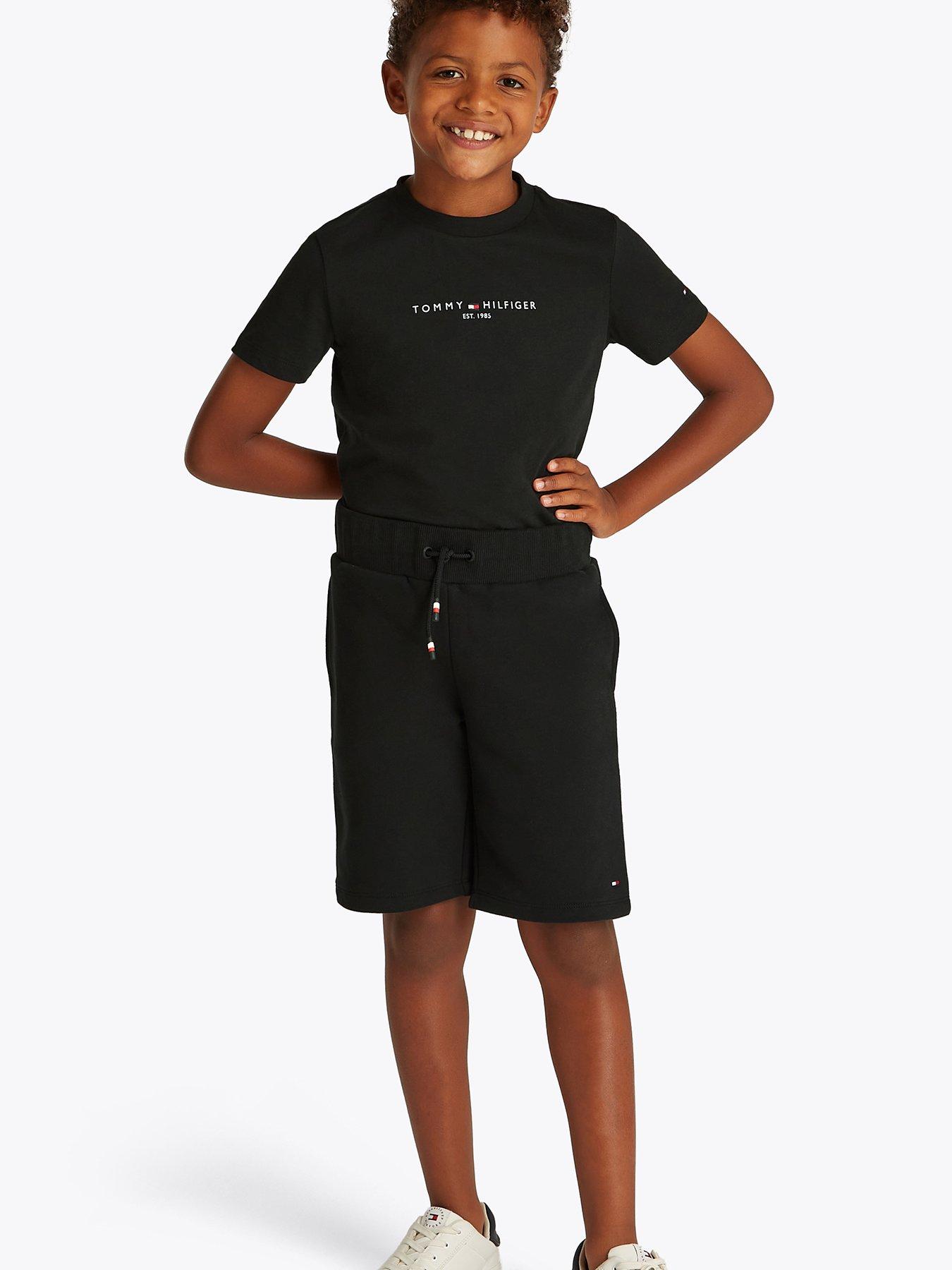 tommy-hilfiger-boys-essential-short-sleeve-t-shirt-and-short-set-black
