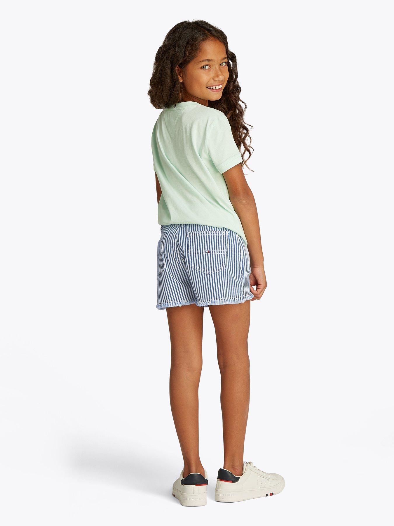  image of tommy-hilfiger-girls-harper-stripe-short-multi