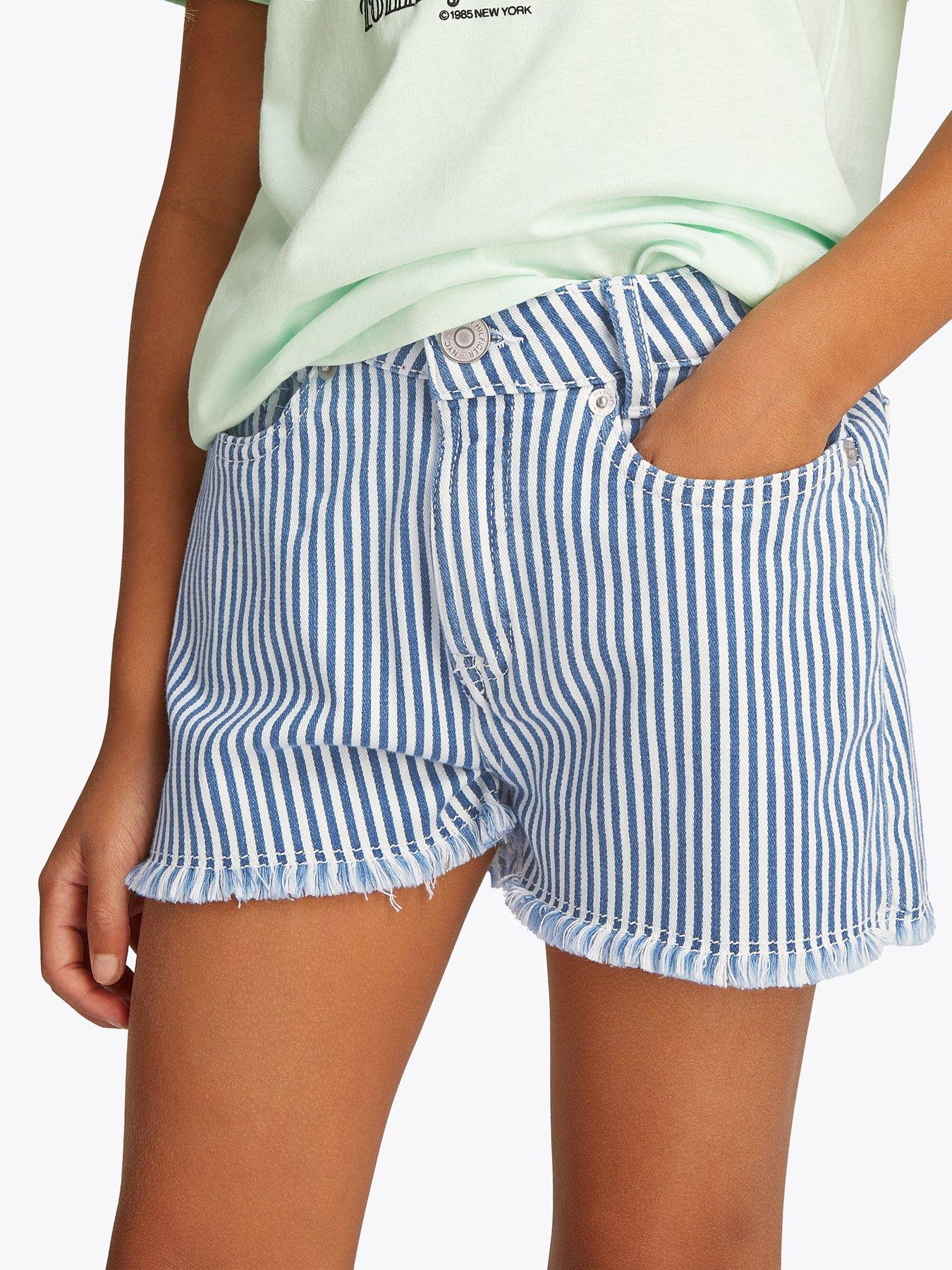  image of tommy-hilfiger-girls-harper-stripe-short-multi