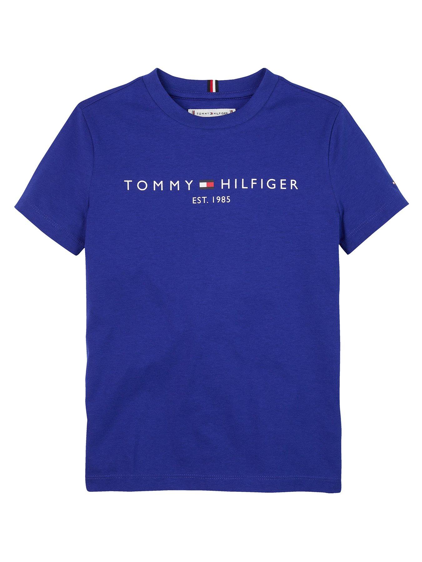 undefined Boys Essential Logo Short Sleeve T-Shirt - Blue