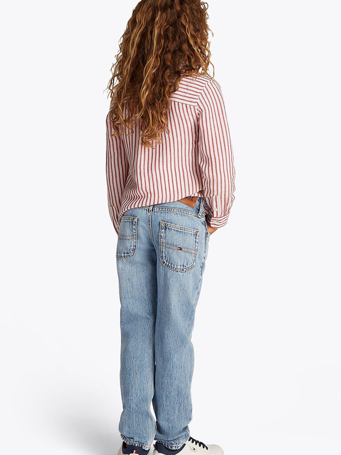  image of tommy-hilfiger-boys-modern-straight-blue-denim-jean-blue