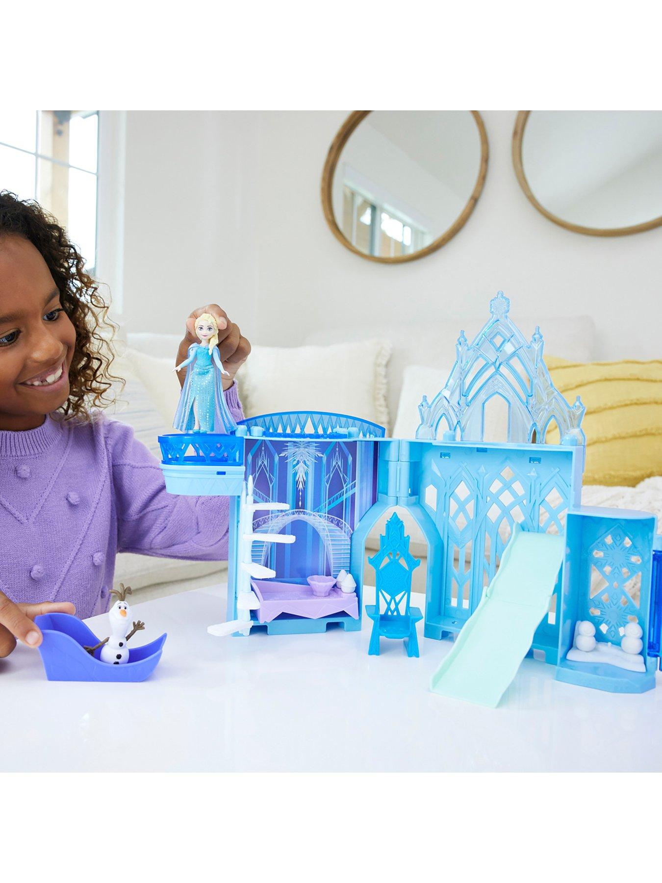 Image 2 of 8 of Disney Frozen Elsa Stackable Castle Doll House Playset with Small Doll and 8 Pieces