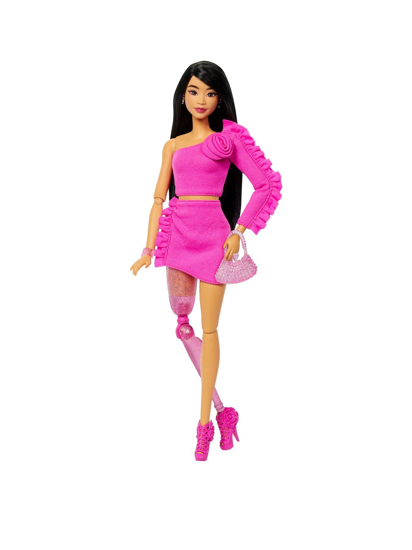 undefined Deluxe Style #2 Doll in Pink core Top and Skirt Set, Black Hair  &  Prosthetic Leg