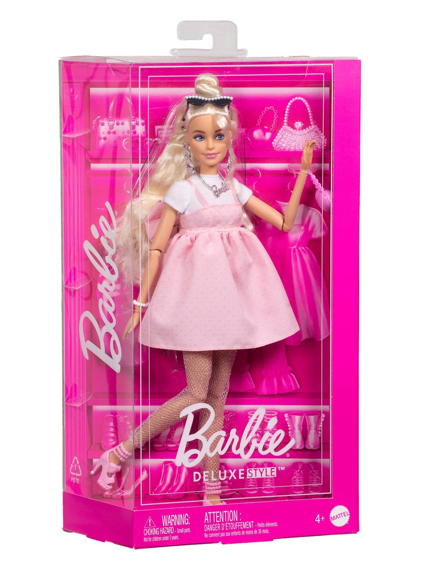 Barbie Deluxe Style Doll #3 in Pastel Pink core Dress with
