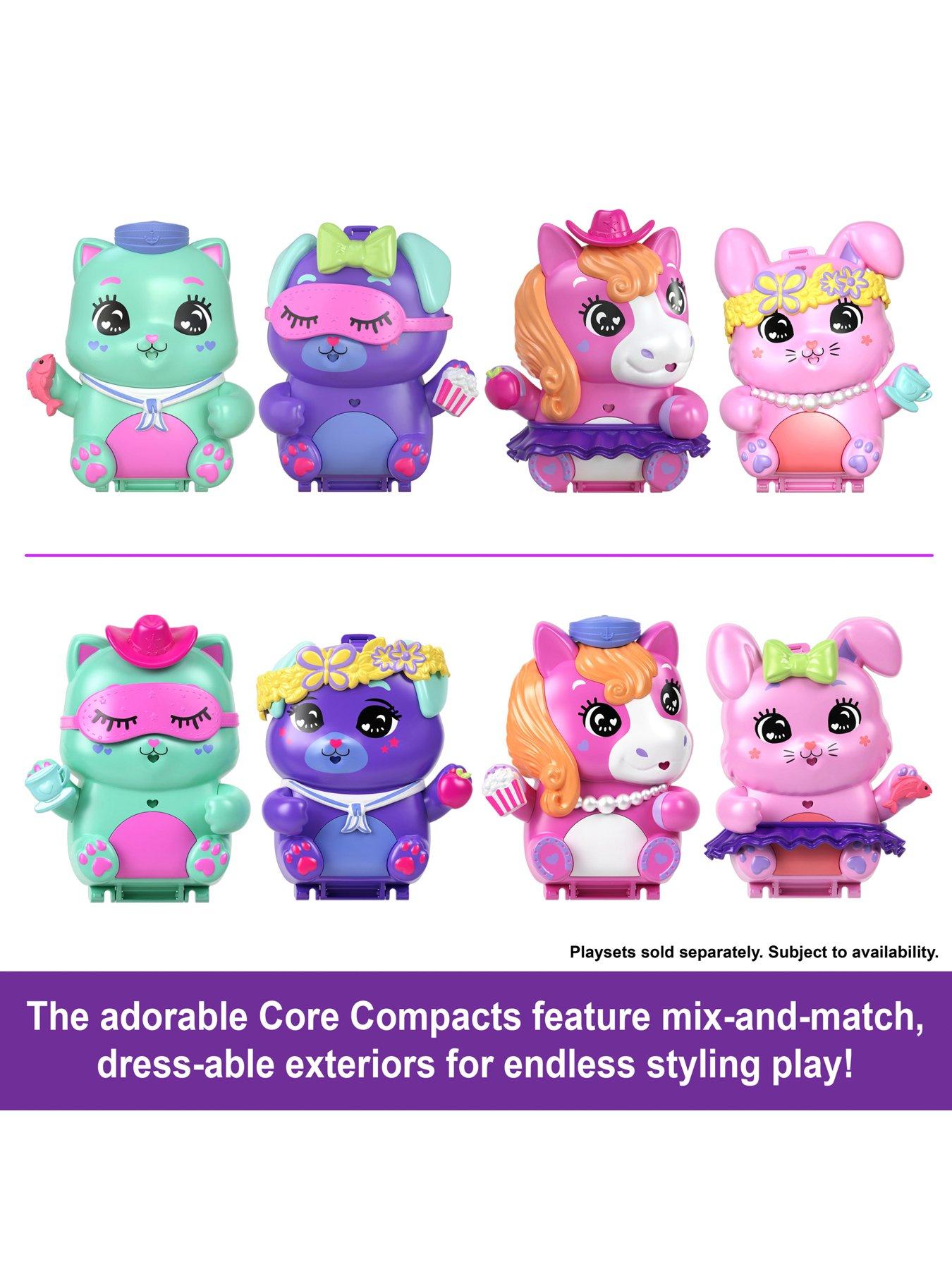  image of polly-pocket-pony-rodeo-compact-playset-with-1-micro-doll-and-pet-horses-travel-toy-with-food-amp-styling-accessories