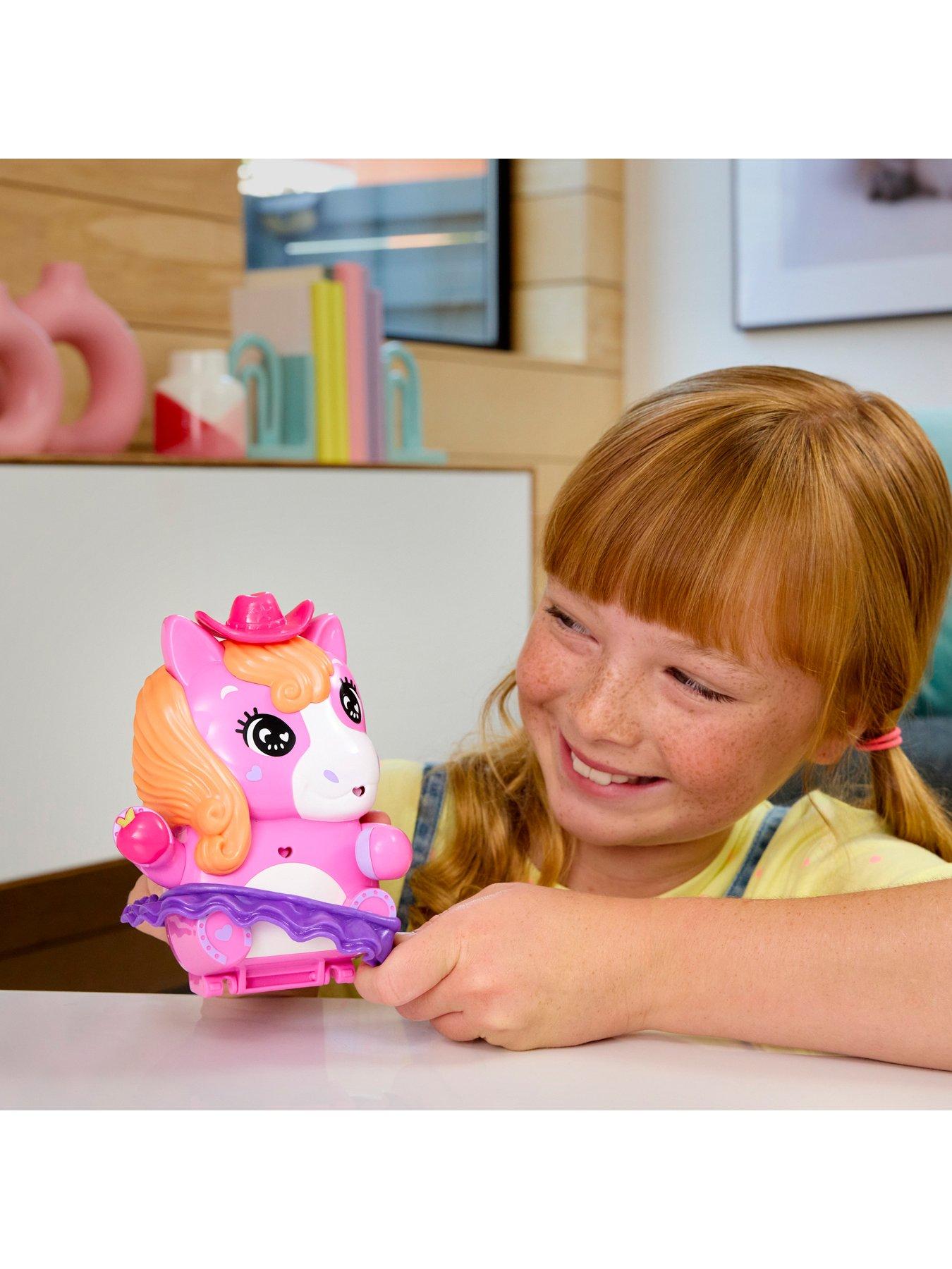  image of polly-pocket-pony-rodeo-compact-playset-with-1-micro-doll-and-pet-horses-travel-toy-with-food-amp-styling-accessories