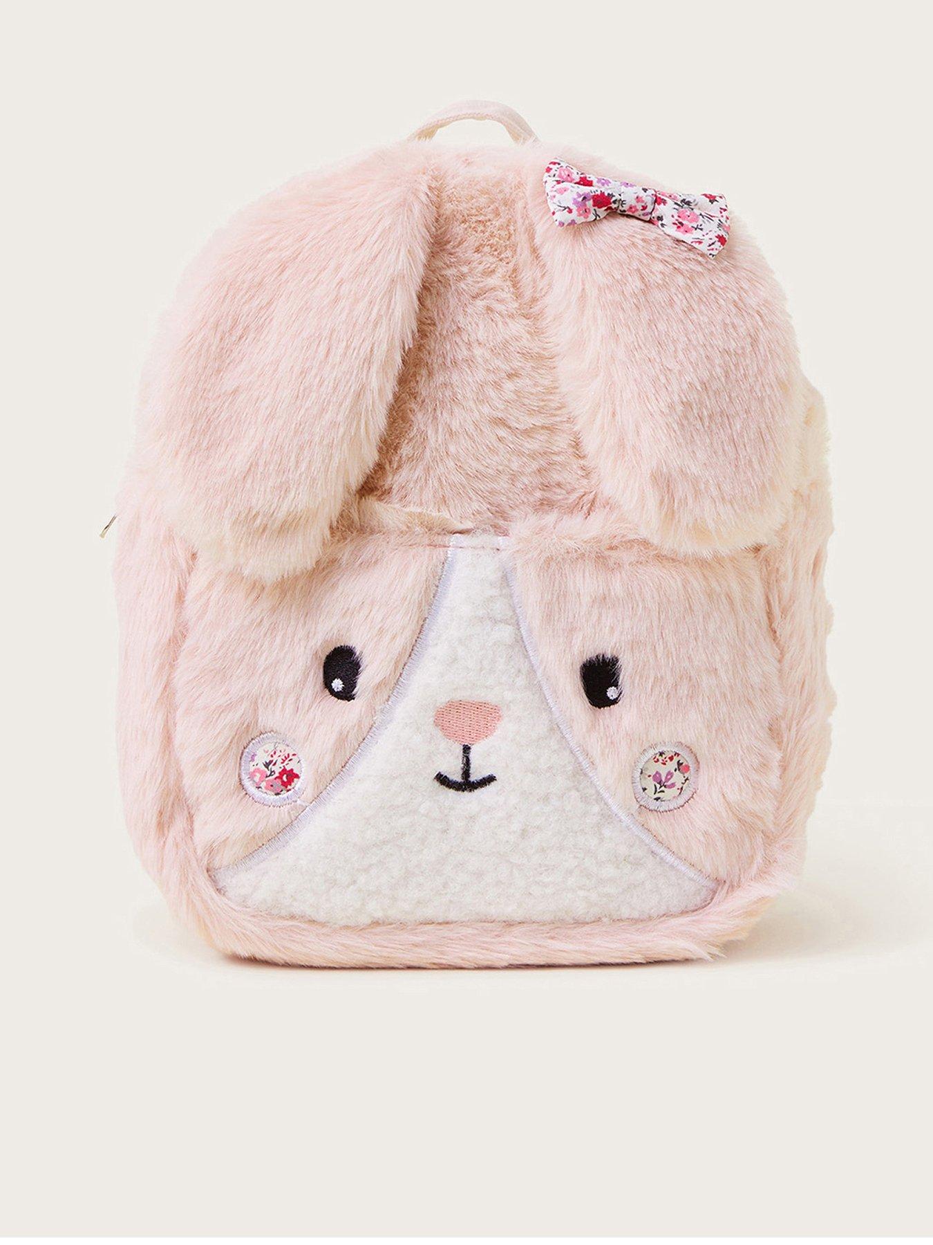 undefined Girls Betsy Faux Fur Bunny Backpack - Pink