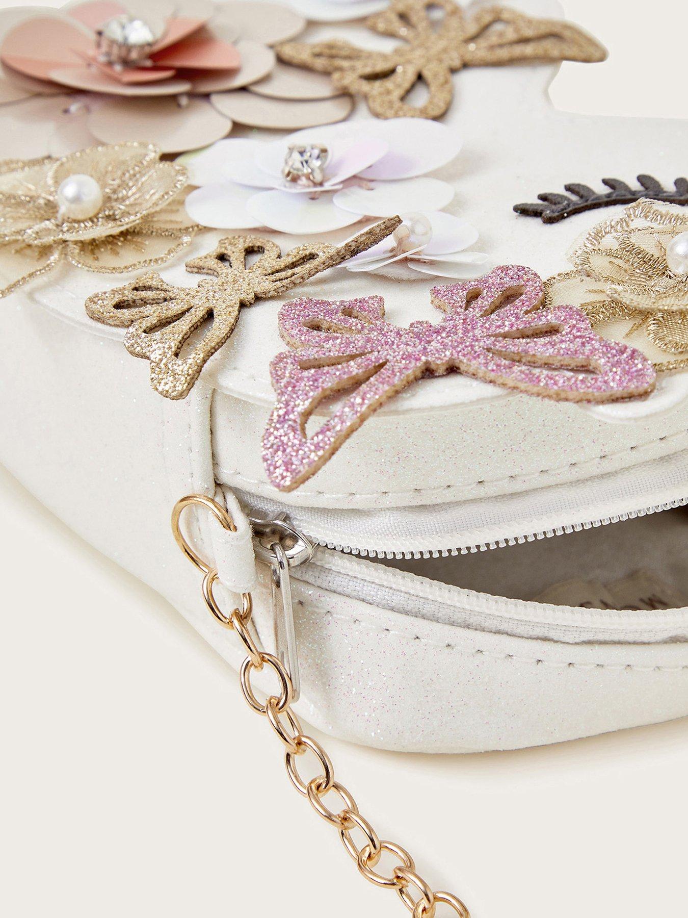  image of monsoon-girls-ella-sequin-flower-unicorn-bag-ivory