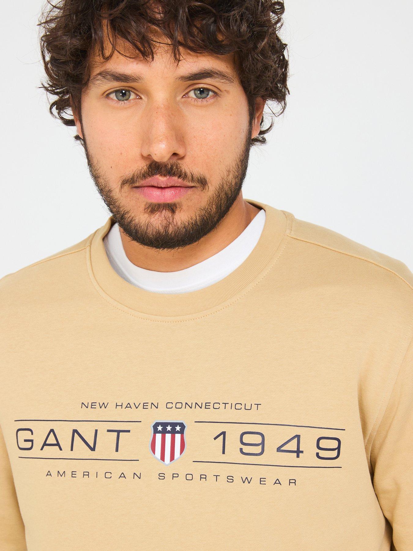 Image 5 of 6 of GANT Graphic Crew Neck Sweat Shirt - Beige