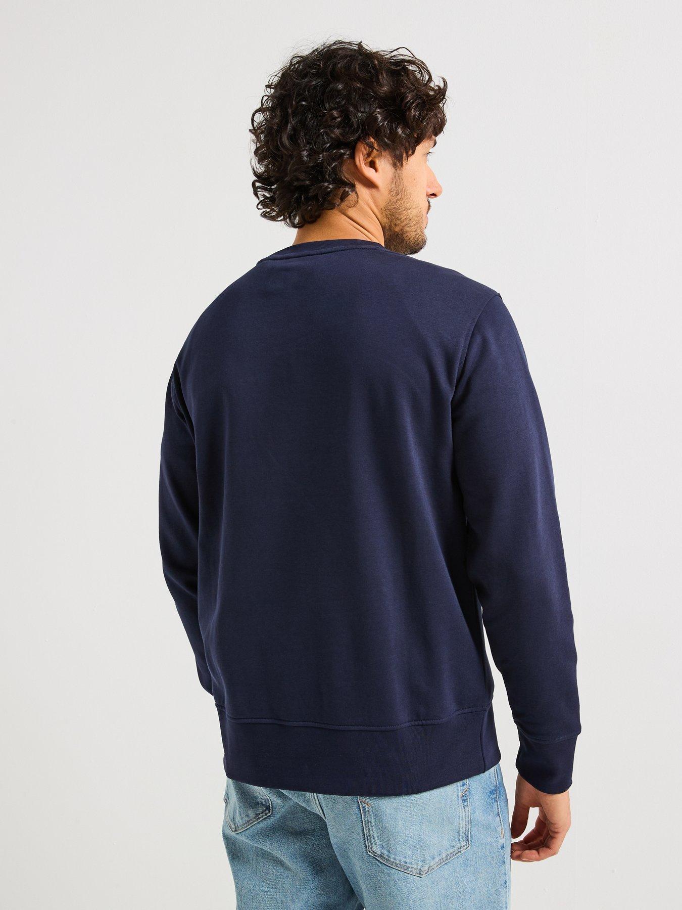 Image 2 of 4 of GANT Graphic Crew Neck Sweatshirt - Dark Blue