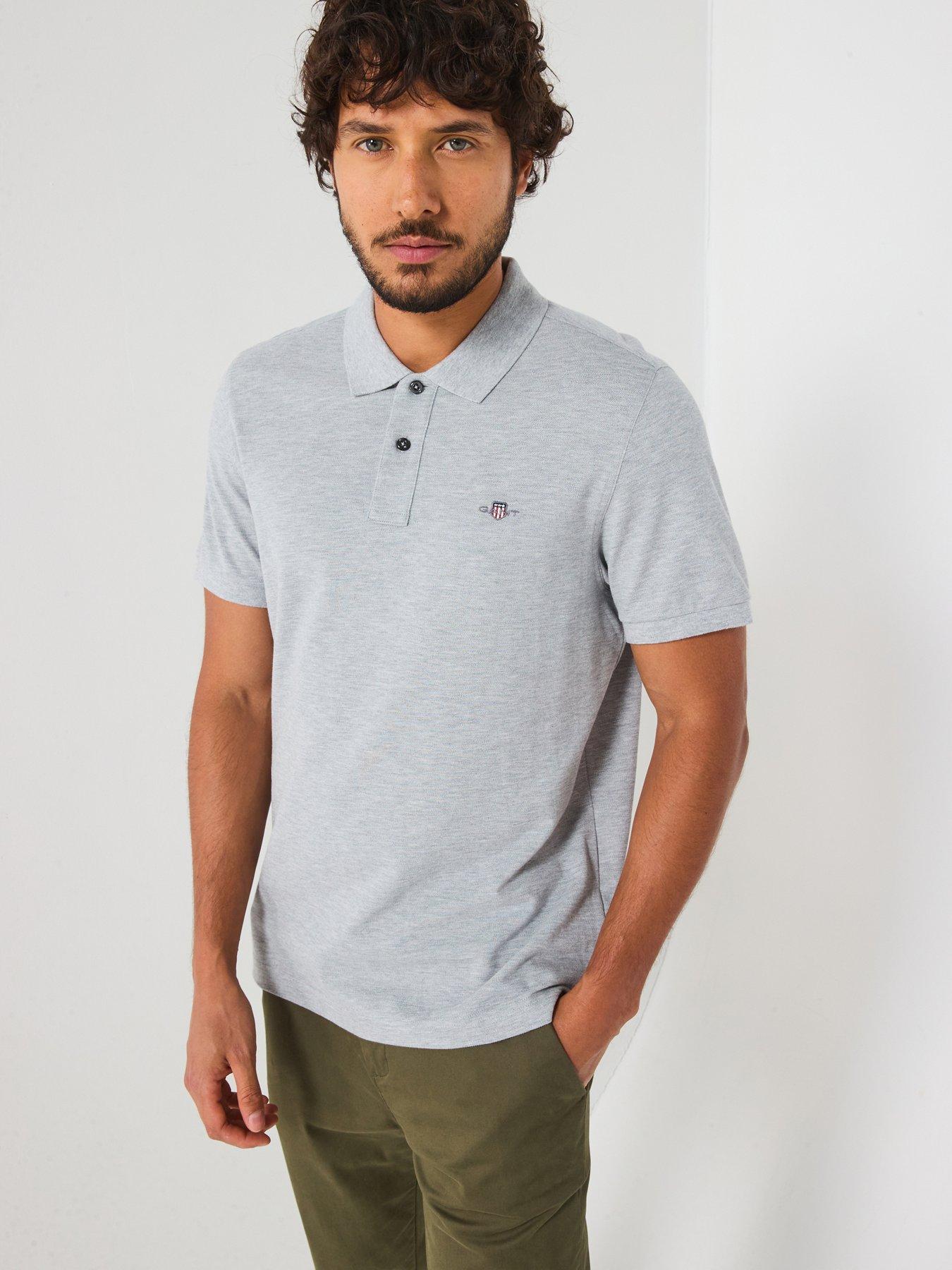 gant-regular-fit-shield-short-sleeve-pique-polo-shirt-grey