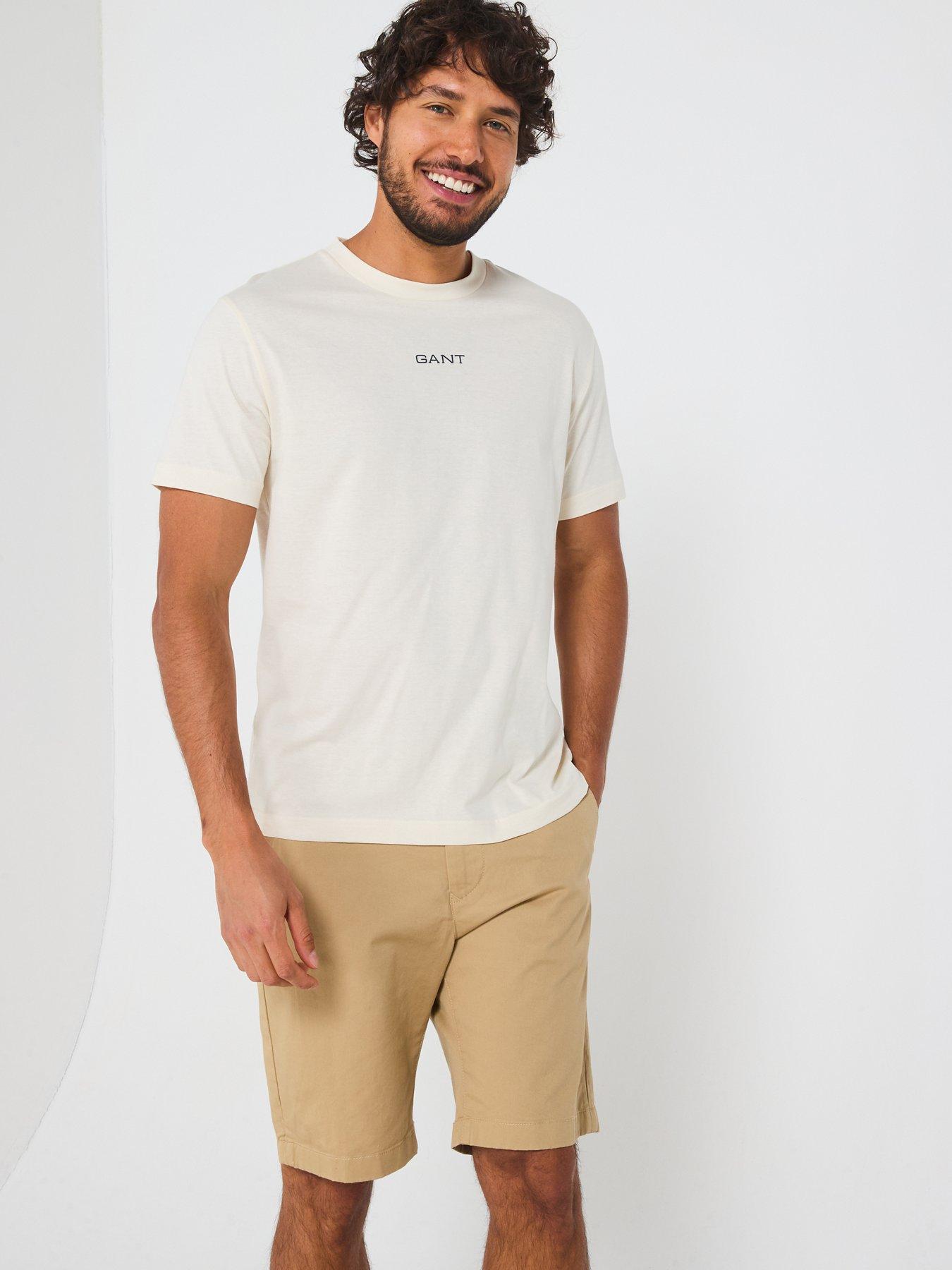  image of gant-graphic-icon-logo-short-sleeve-t-shirt-cream