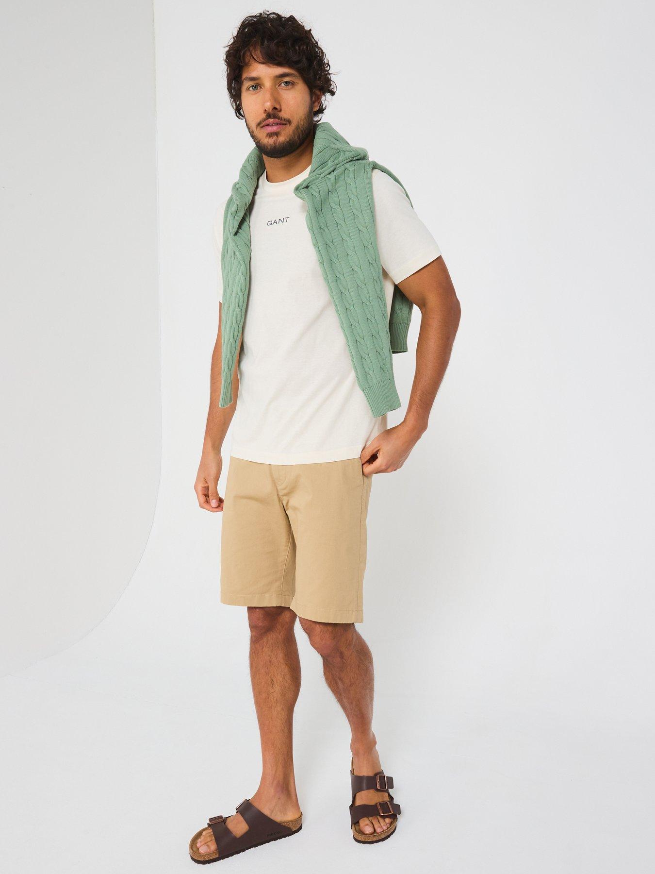  image of gant-graphic-icon-logo-short-sleeve-t-shirt-cream