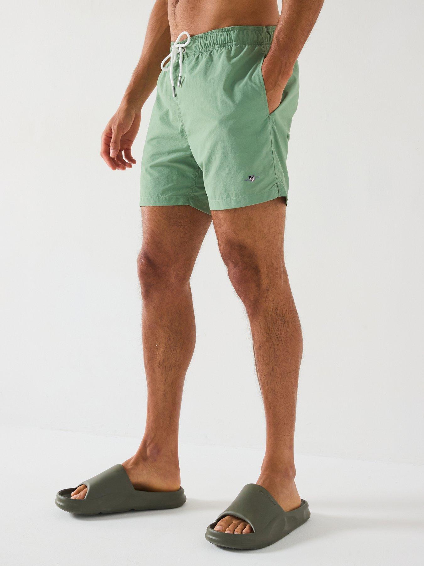  image of gant-logo-swim-shorts-green