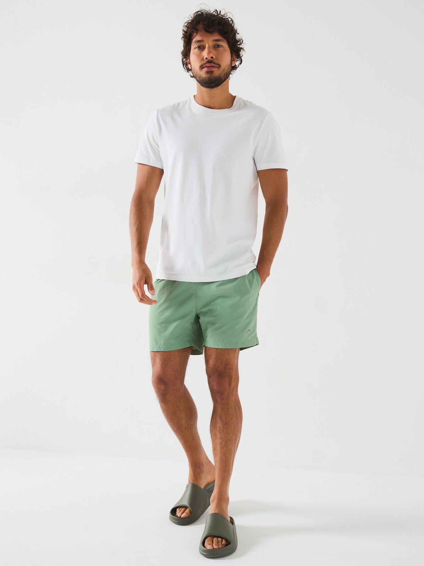  image of gant-logo-swim-shorts-green