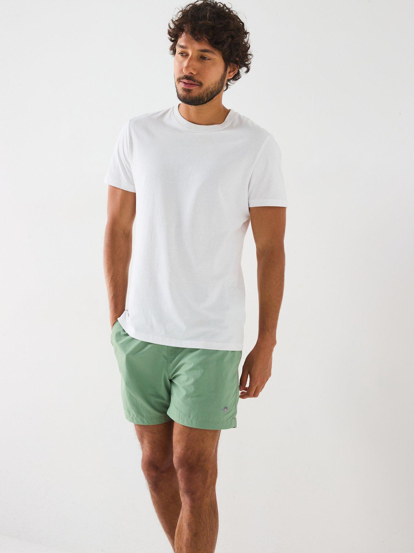  image of gant-logo-swim-shorts-green