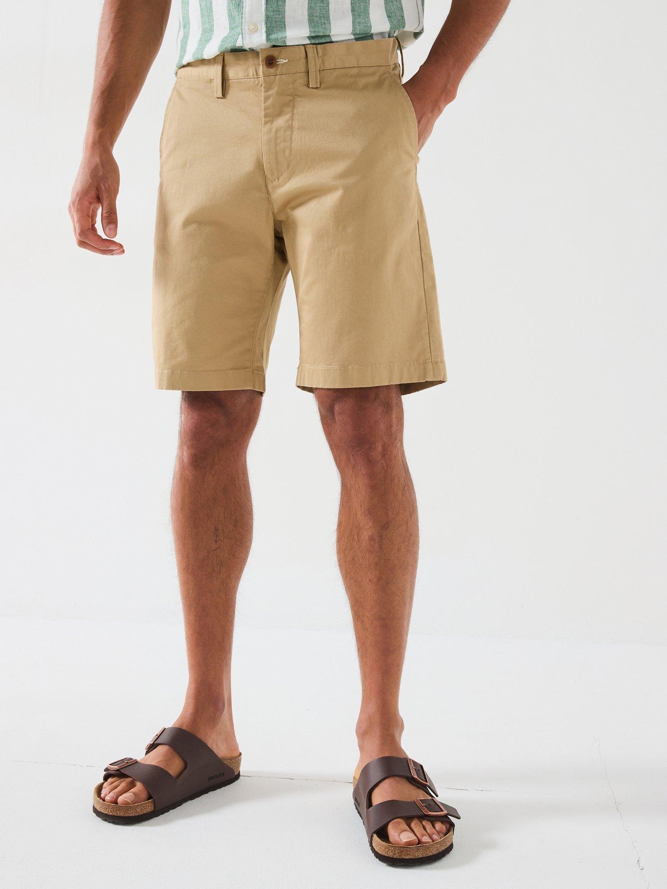 gant-slim-fit-twill-chino-shorts-dark-khaki