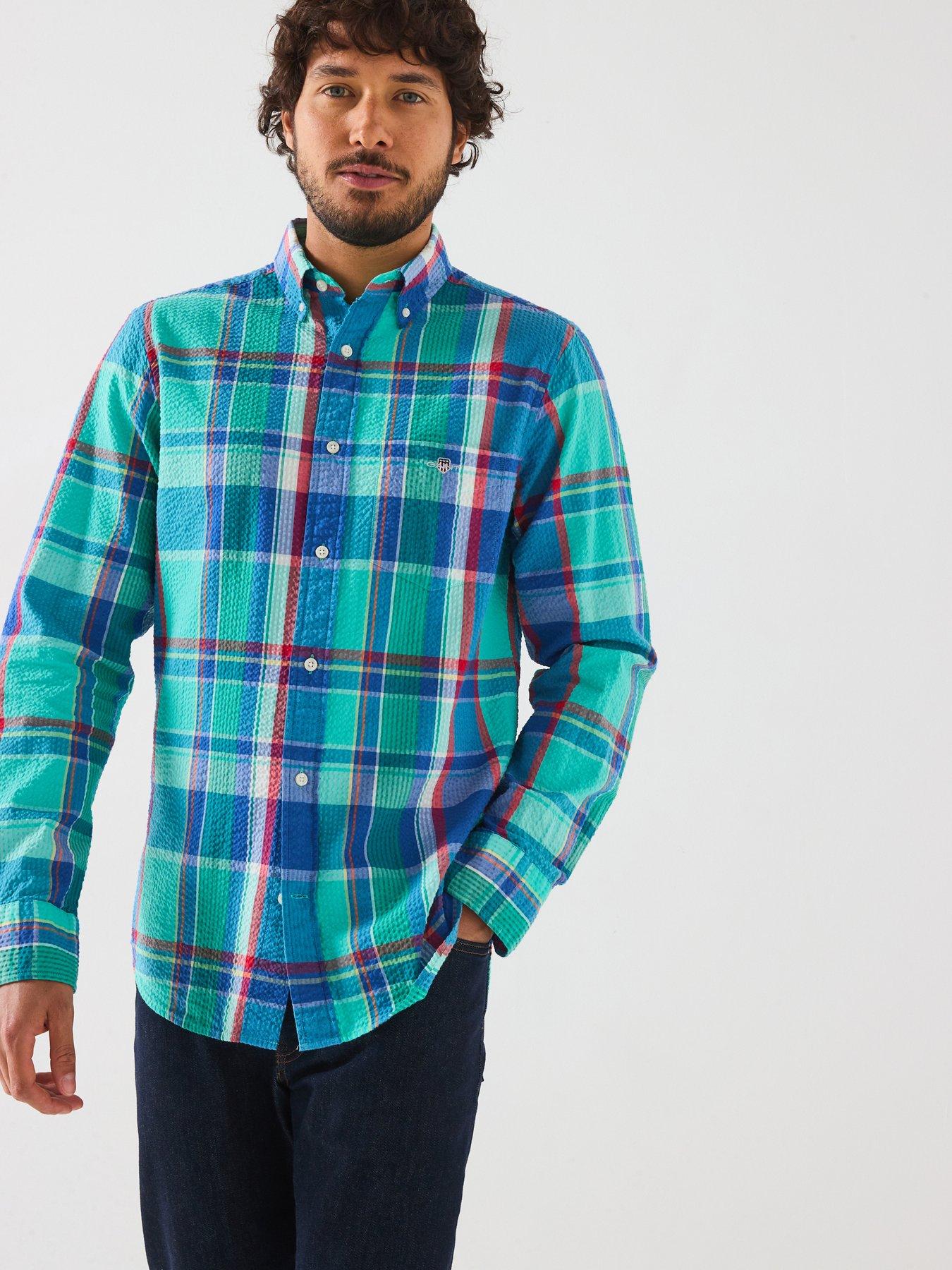 gant-regular-fit-seersucker-check-print-long-sleeve-shirt-blue