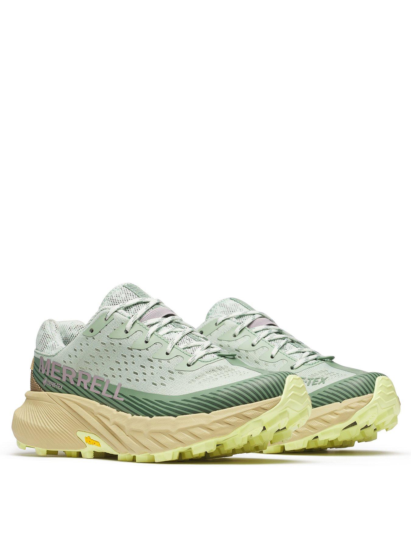  image of merrell-womens-agility-peak-5-goretex-trail-running-shoes-green