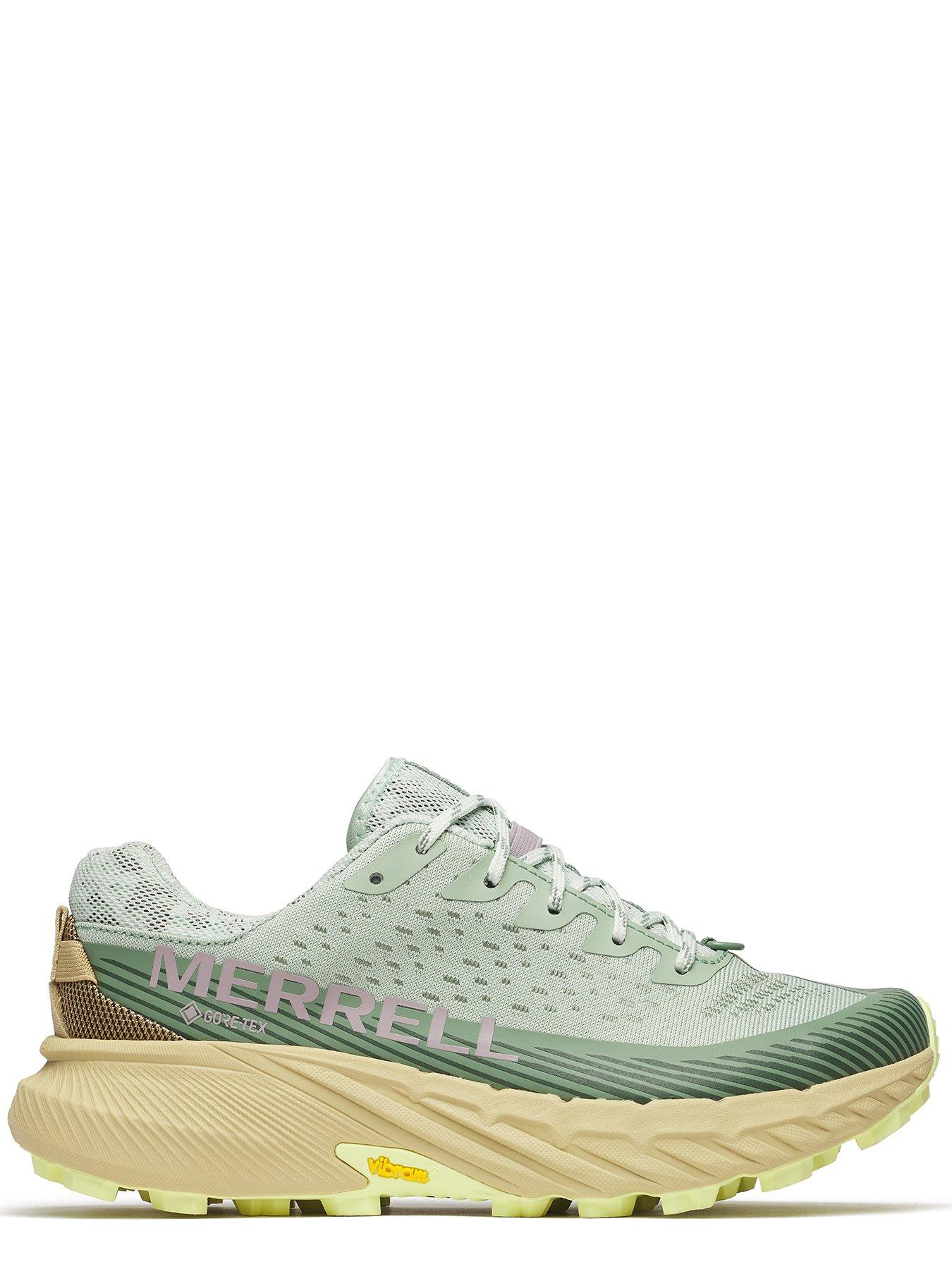  image of merrell-womens-agility-peak-5-goretex-trail-running-shoes-green