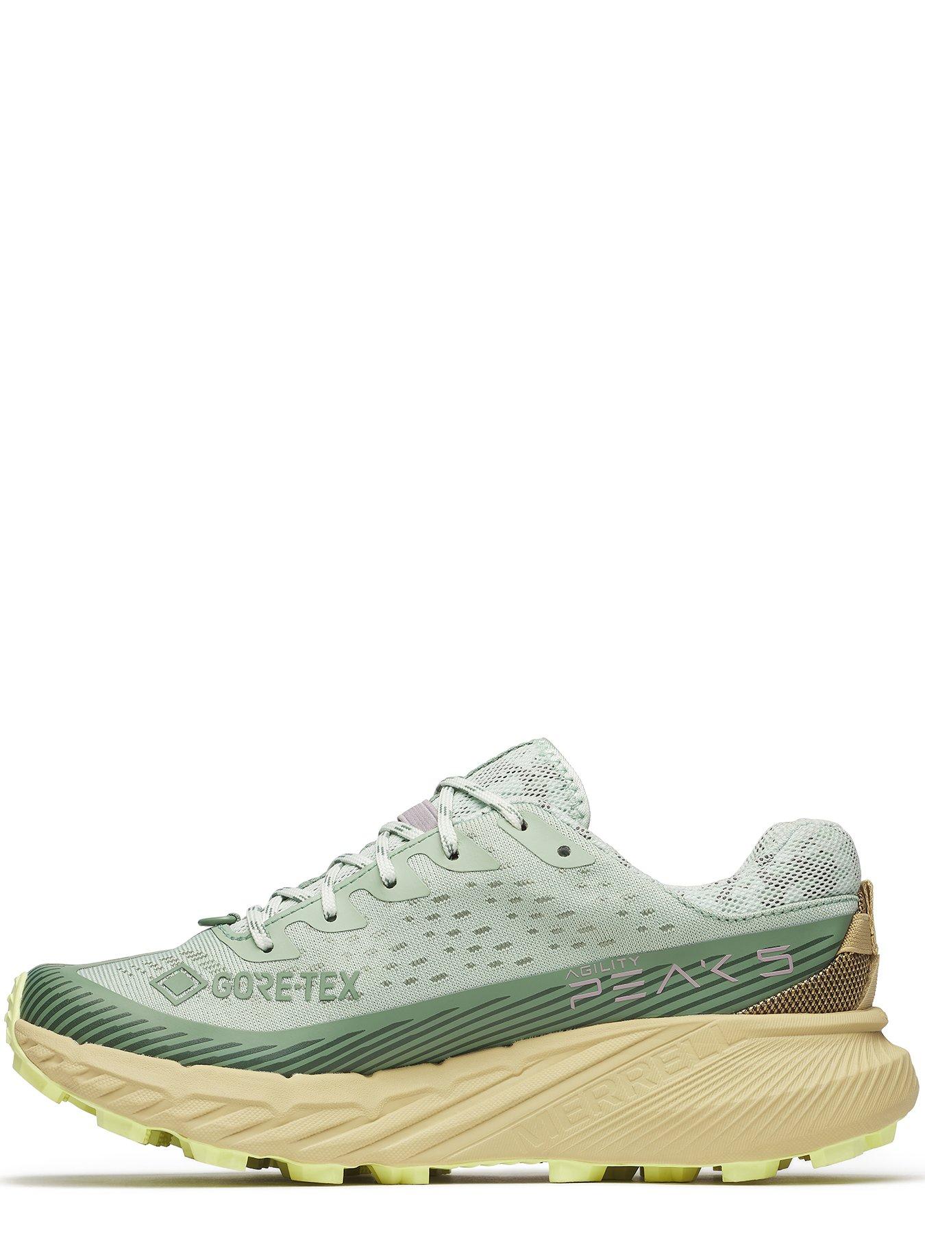  image of merrell-womens-agility-peak-5-goretex-trail-running-shoes-green