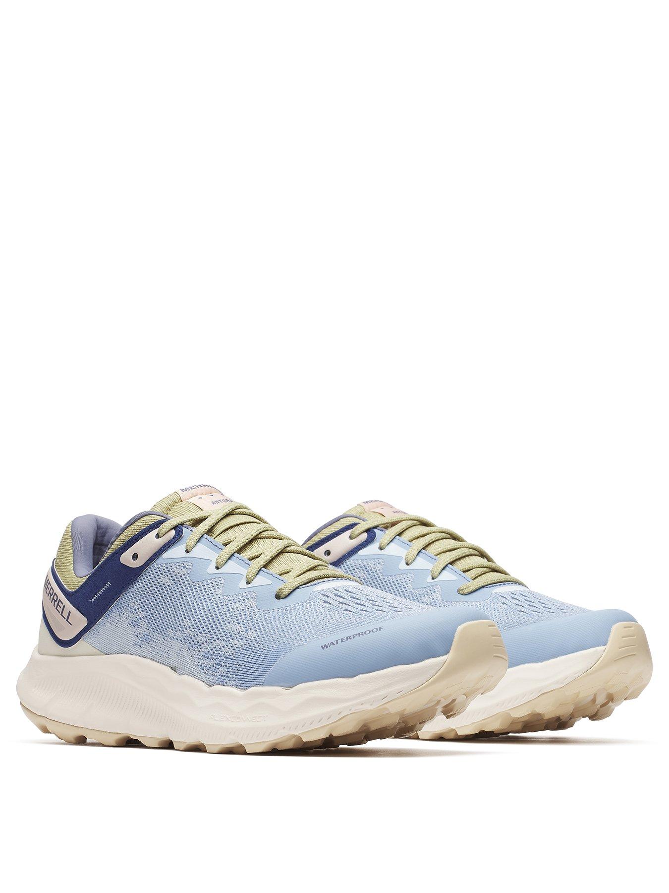 Merrell Womens Antora 4 Waterproof Trail Running Shoes - Blue | Littlewoods