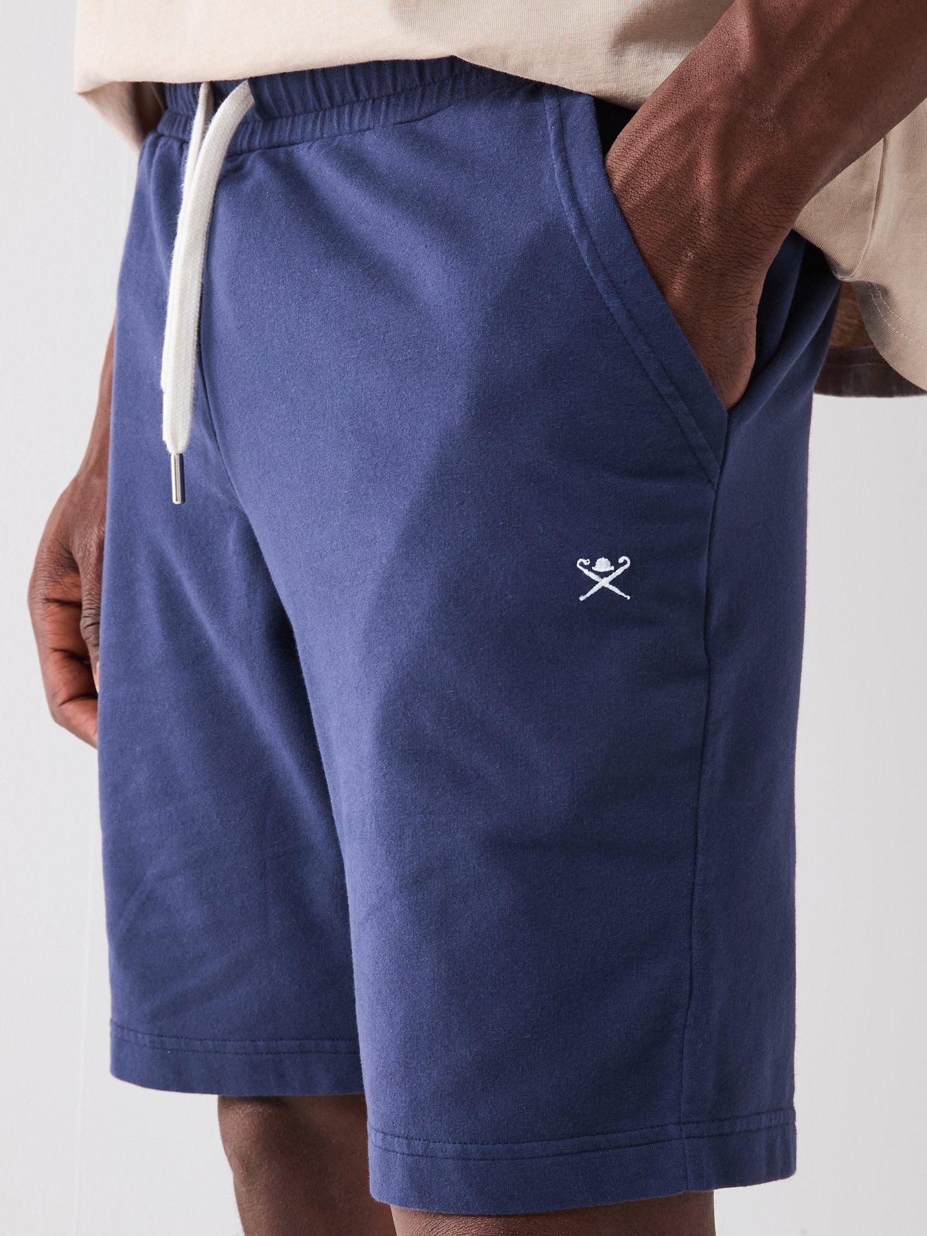  image of hackett-logo-sweatshorts-navy