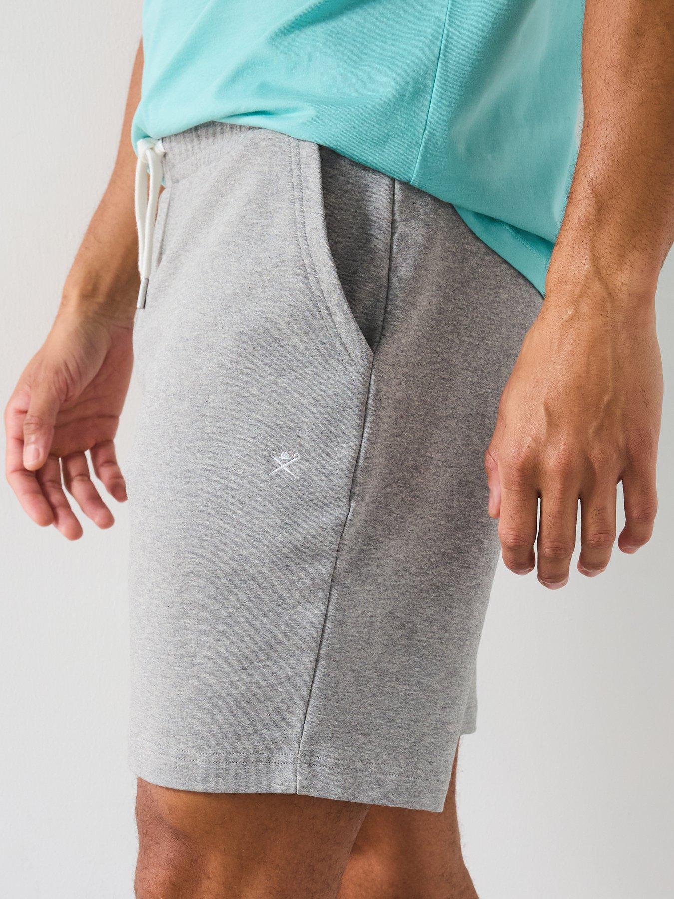  image of hackett-logo-sweatshorts-dark-grey